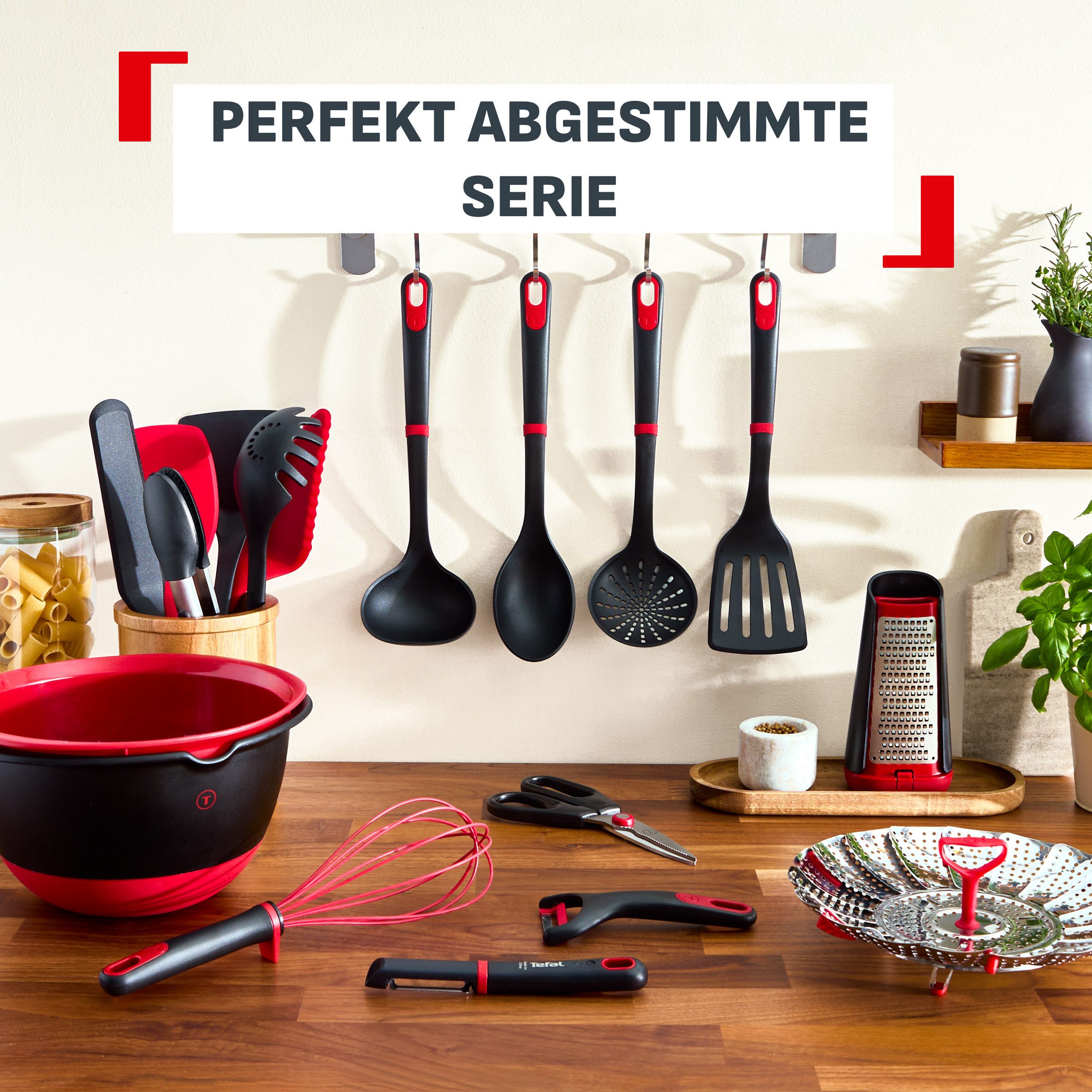 Tefal Kochzange Ingenio+, Verriegelungssystem, Silikon-Sicherheitsring, hitzebeständig - 230°C