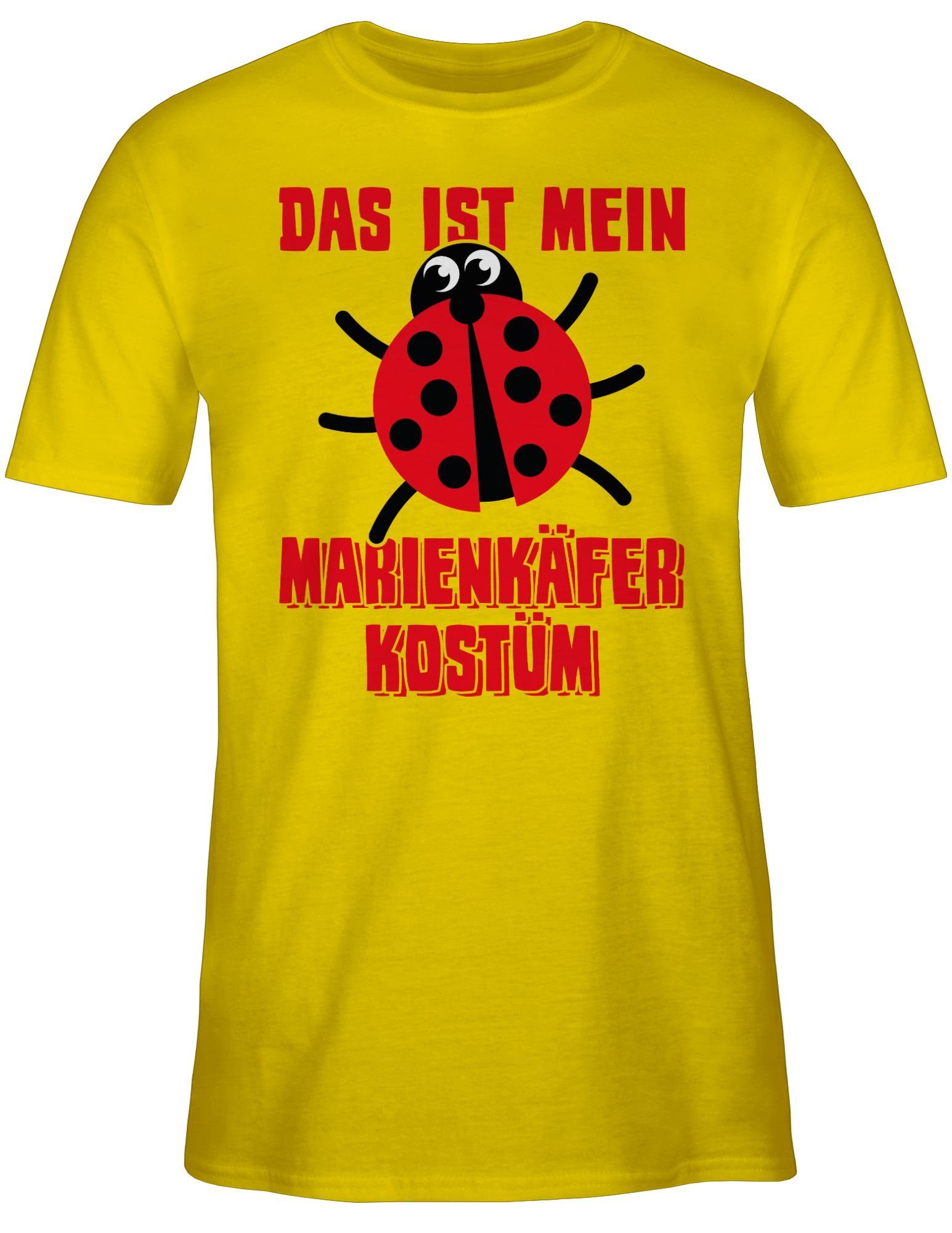 Shirtracer T-Shirt Das - Marienkaefer mein Outfit ist 2 Karneval Kostüm Marienkäferkostüm Käfer Gelb Marienkäfer