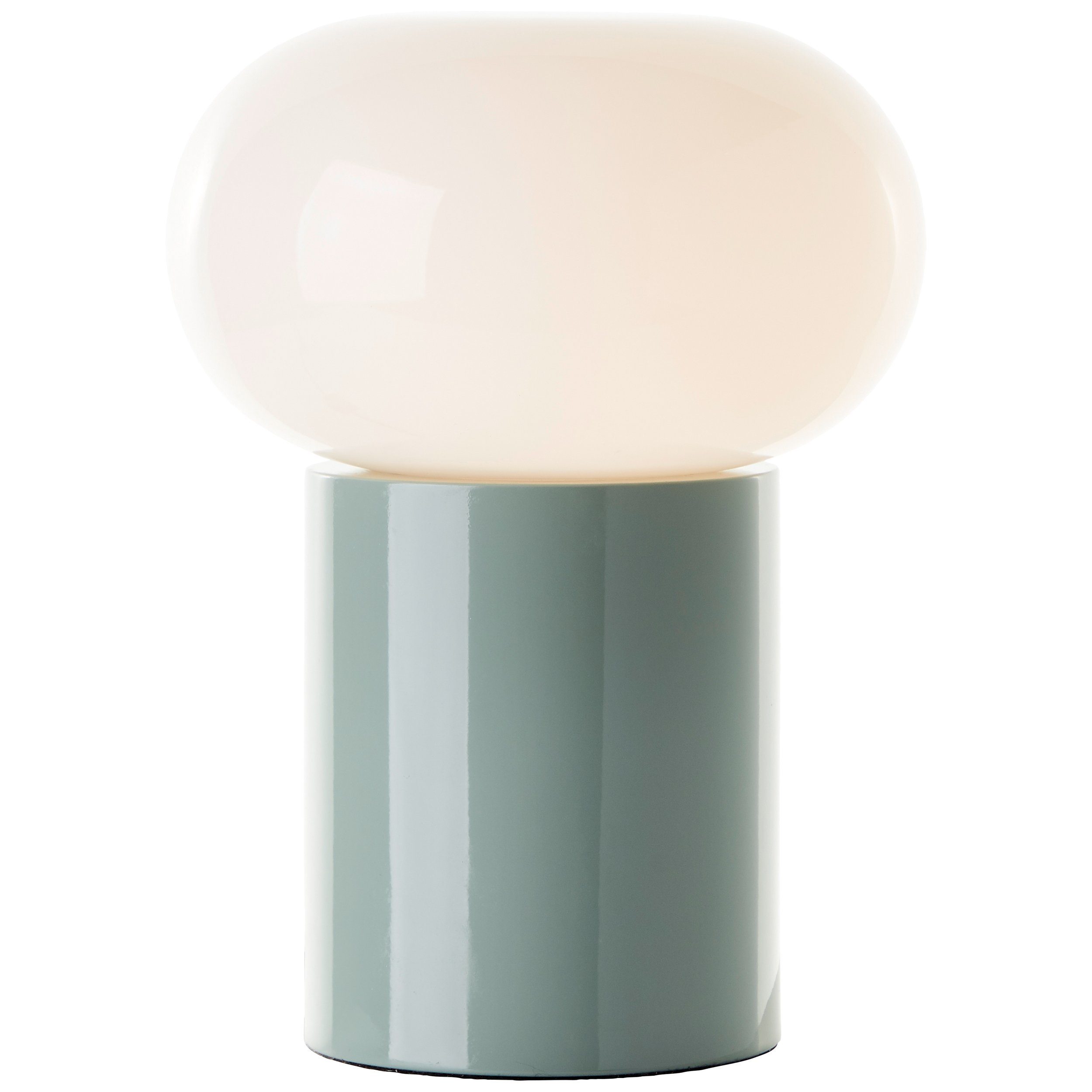 Lightbox Tischleuchte, ohne Leuchtmittel, Tischleuchte mit weißem Glas, 27 cm Höhe, E27, grün