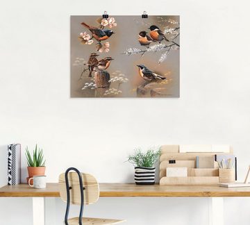 Artland Wandbild Vogel Komposition, Vögel (1 St), als Leinwandbild, Poster in verschied. Größen