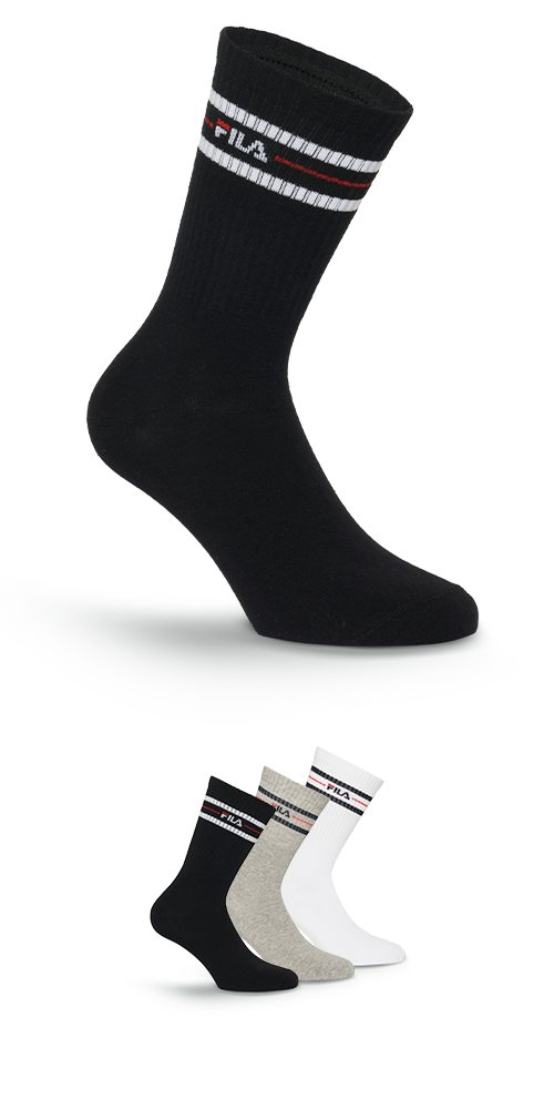 Fila Socken UNISEX LIFESTYLE PLAIN SOCKS (3-Paar, 3 Paar) mit Logo-Schriftzug