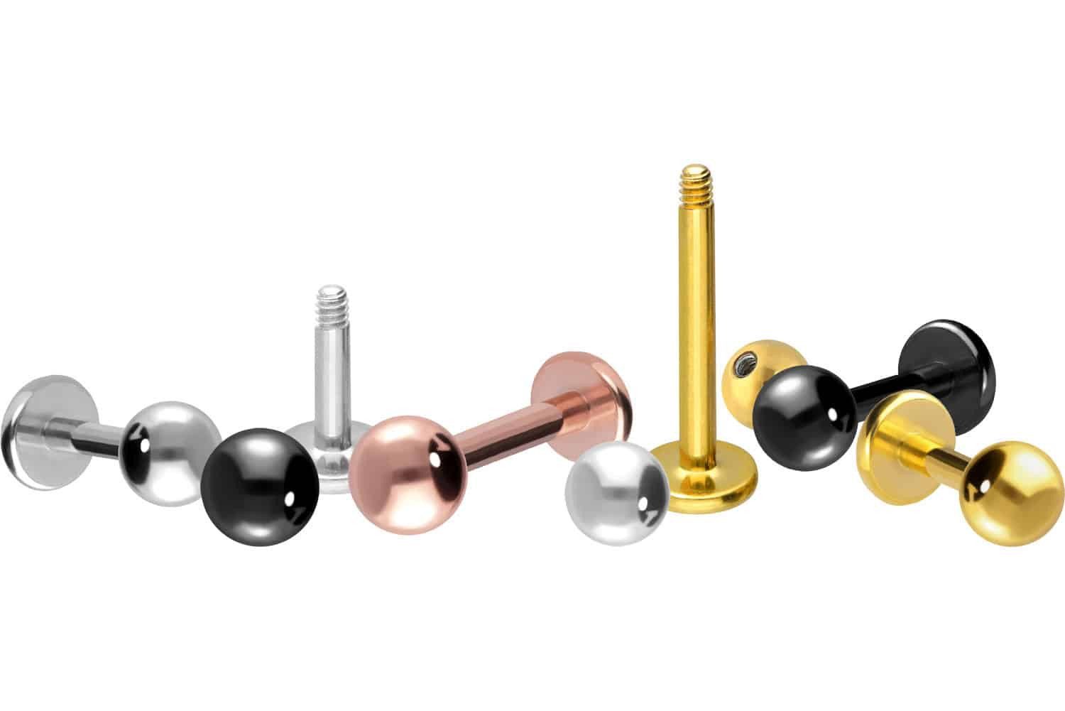 PIERCINGLINE Piercing-Set Titan Labret (Labrets, 1-tlg)