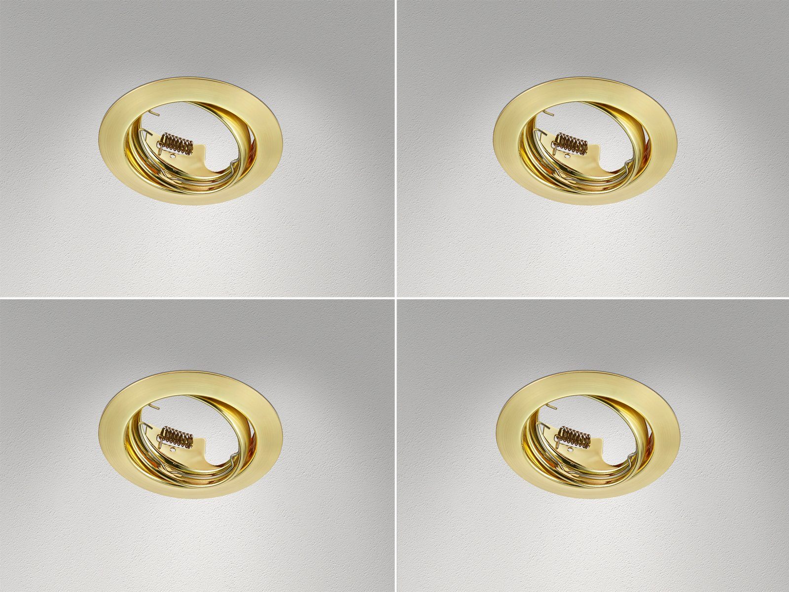 TRIO Leuchten Einbauleuchte, ohne Leuchtmittel, 4er Set runde Deckeneinbaul günstig online kaufen