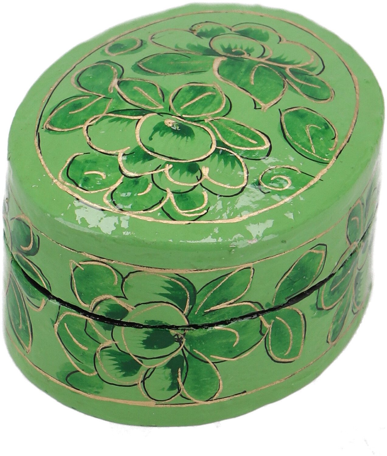 Guru-Shop Aufbewahrungsdose Vintage Pappmaché Box, handbemalte Lack..