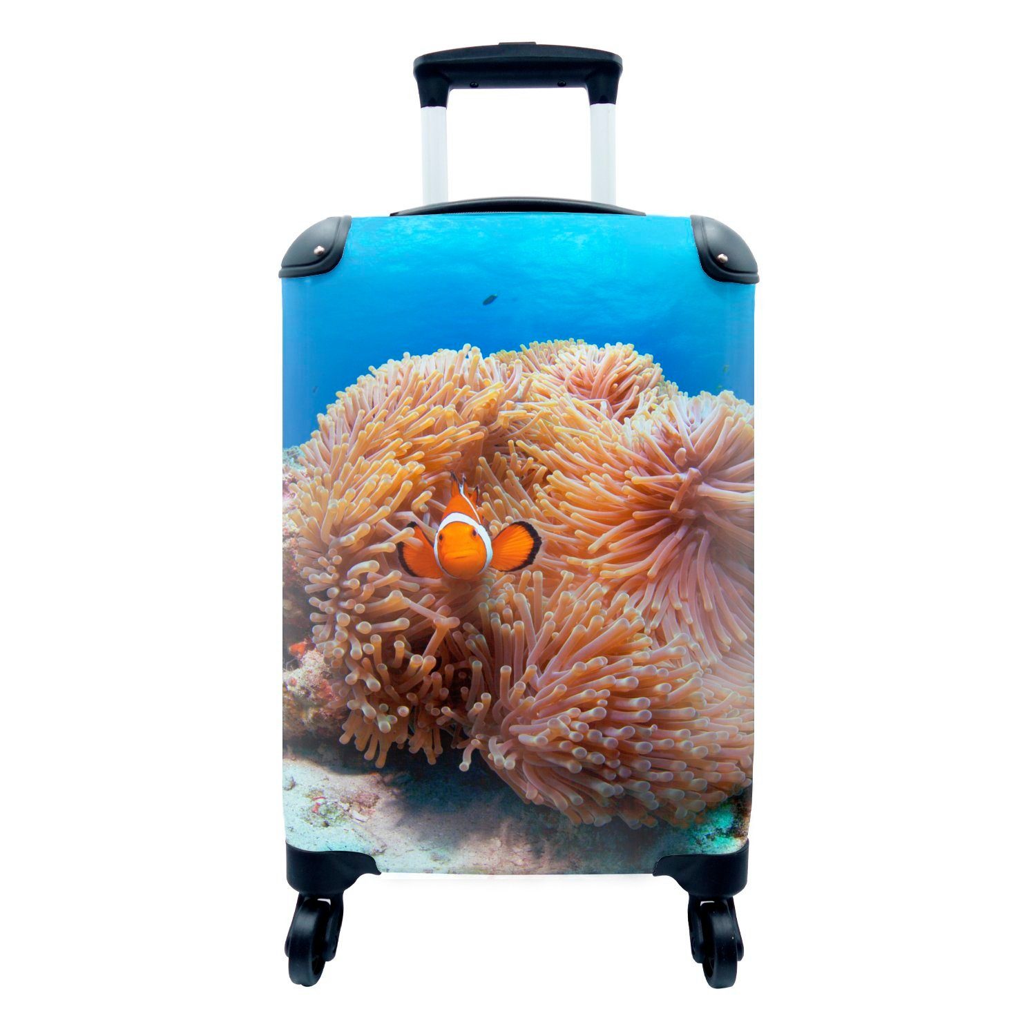 Anemone Handgepäck Handgepäckkoffer Trolley, - - Ferien, Reisekoffer MuchoWow Fisch, rollen, mit 4 Rollen, Nemo für Reisetasche