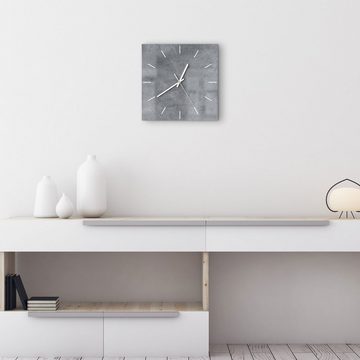 DEQORI Wanduhr 'Betonstruktur im Detail' (Glas Glasuhr modern Wand Uhr Design Küchenuhr)