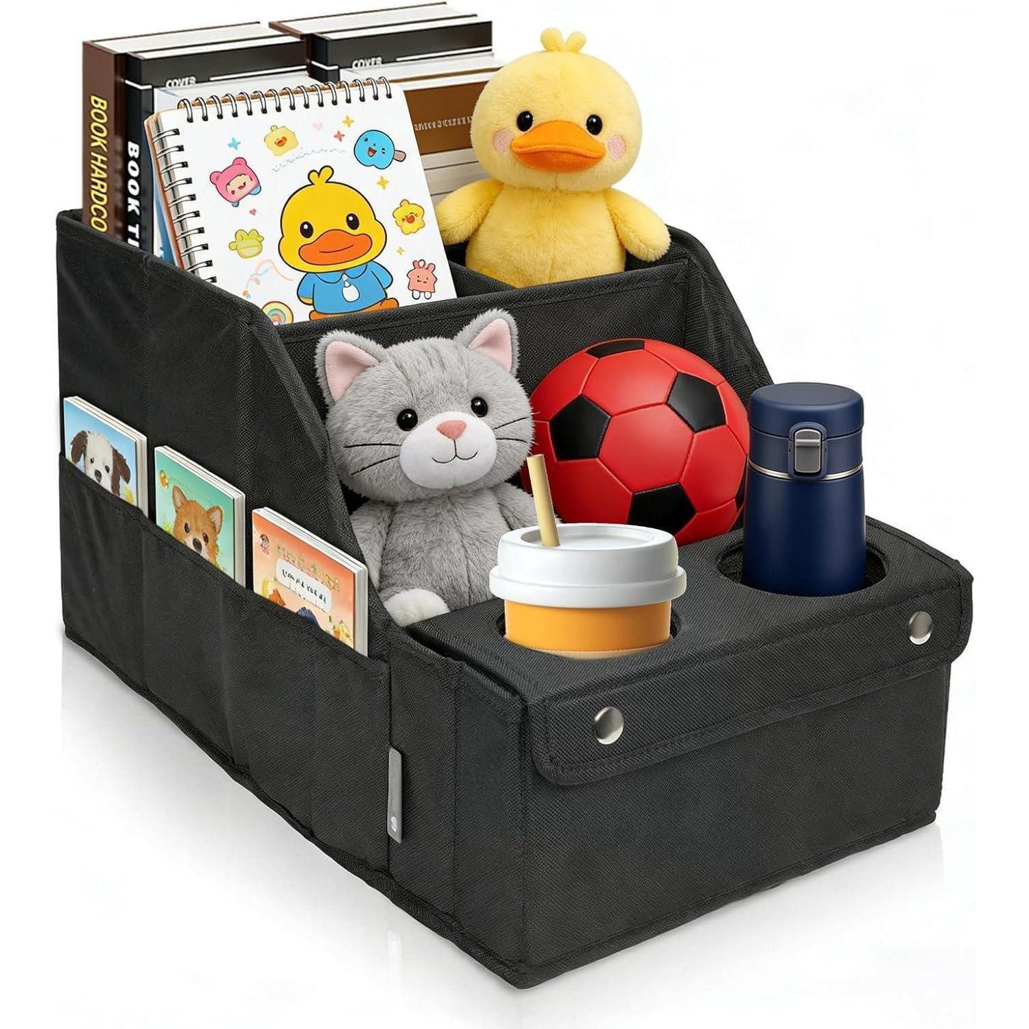 LuxusKollektion Auto-Rückenlehnentasche Autositz Organizer faltbar Kinder mit Getränkehalter