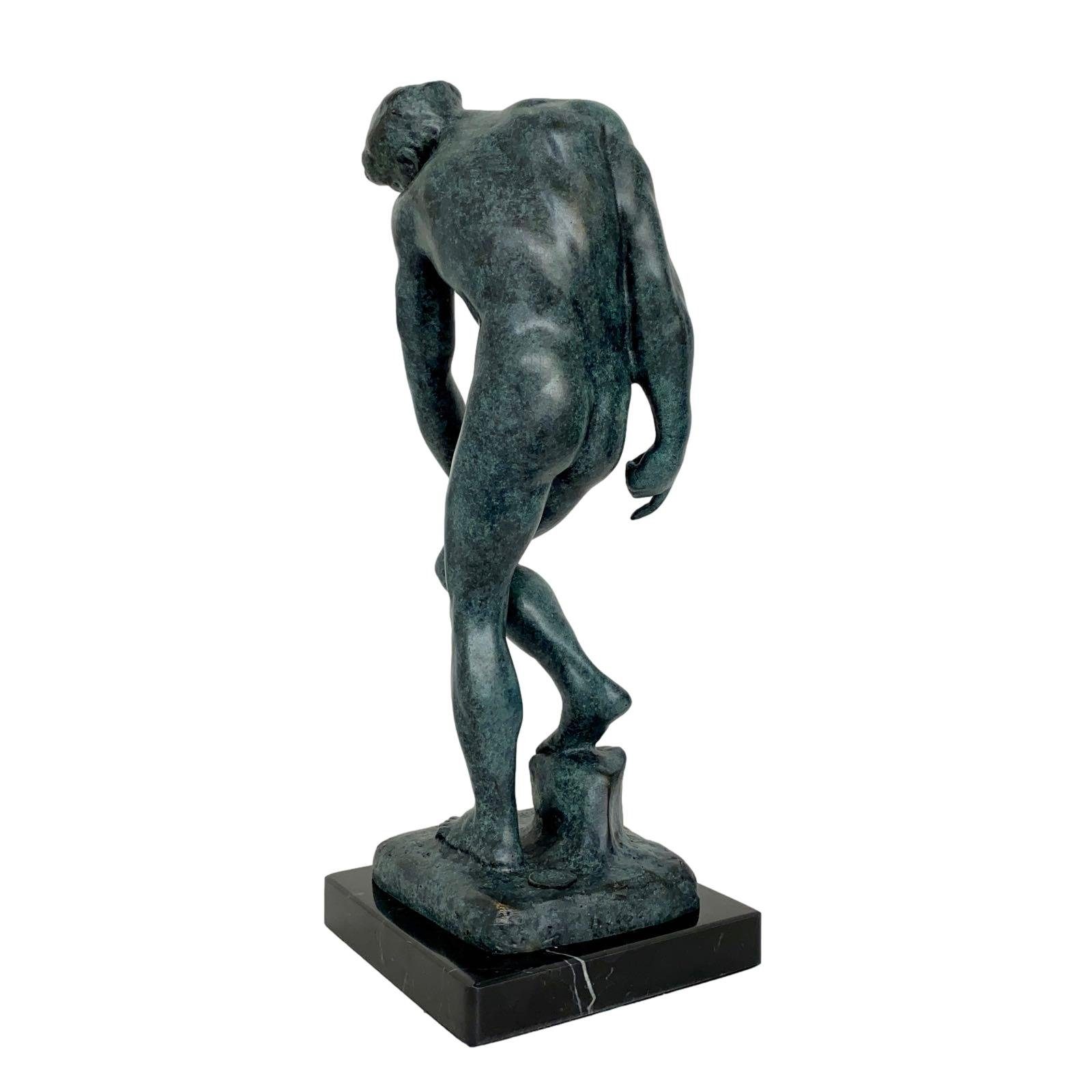 Kopie nach Figur Aubaho Skulptur Statue Repl 30cm Bronzeskulptur Adam Rodin Antik-Stil