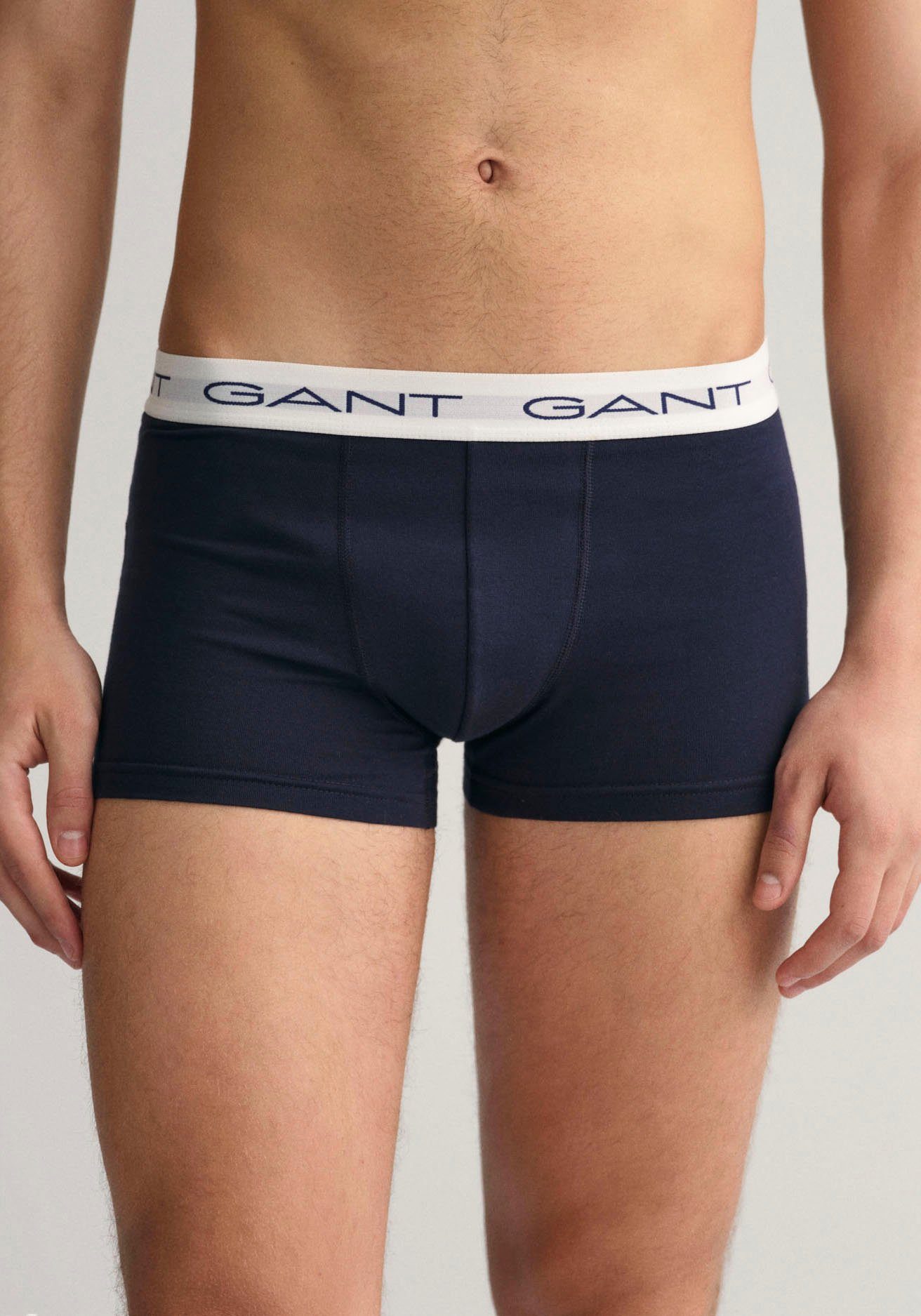 mit Gant Logobund multicolor 3-St., (Packung, elastischem Boxershorts 3)