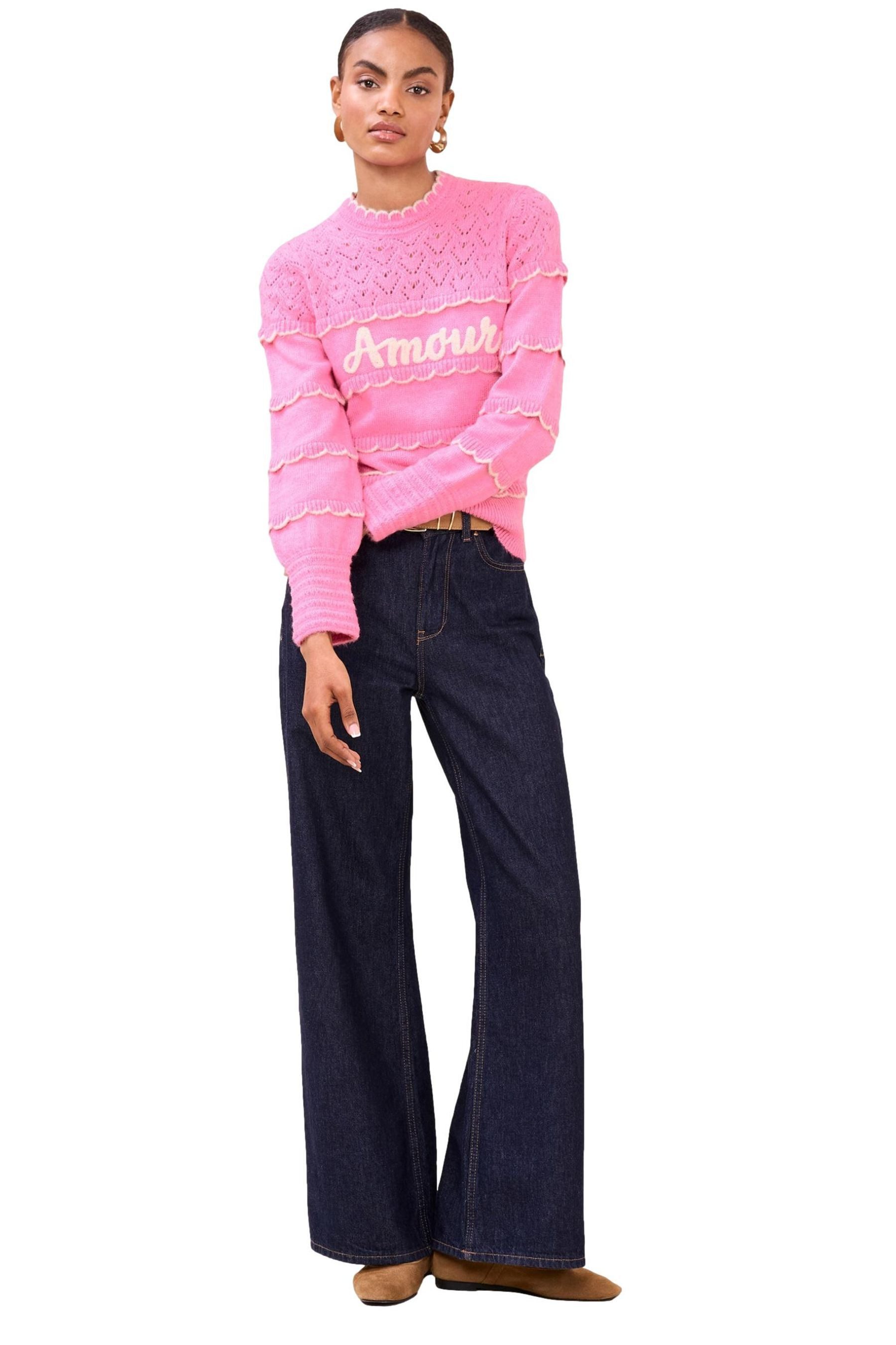 LIPSY Strickpullover Lipsy Langärmeliger Rundhalspullover, Regular (1-tlg) günstig online kaufen