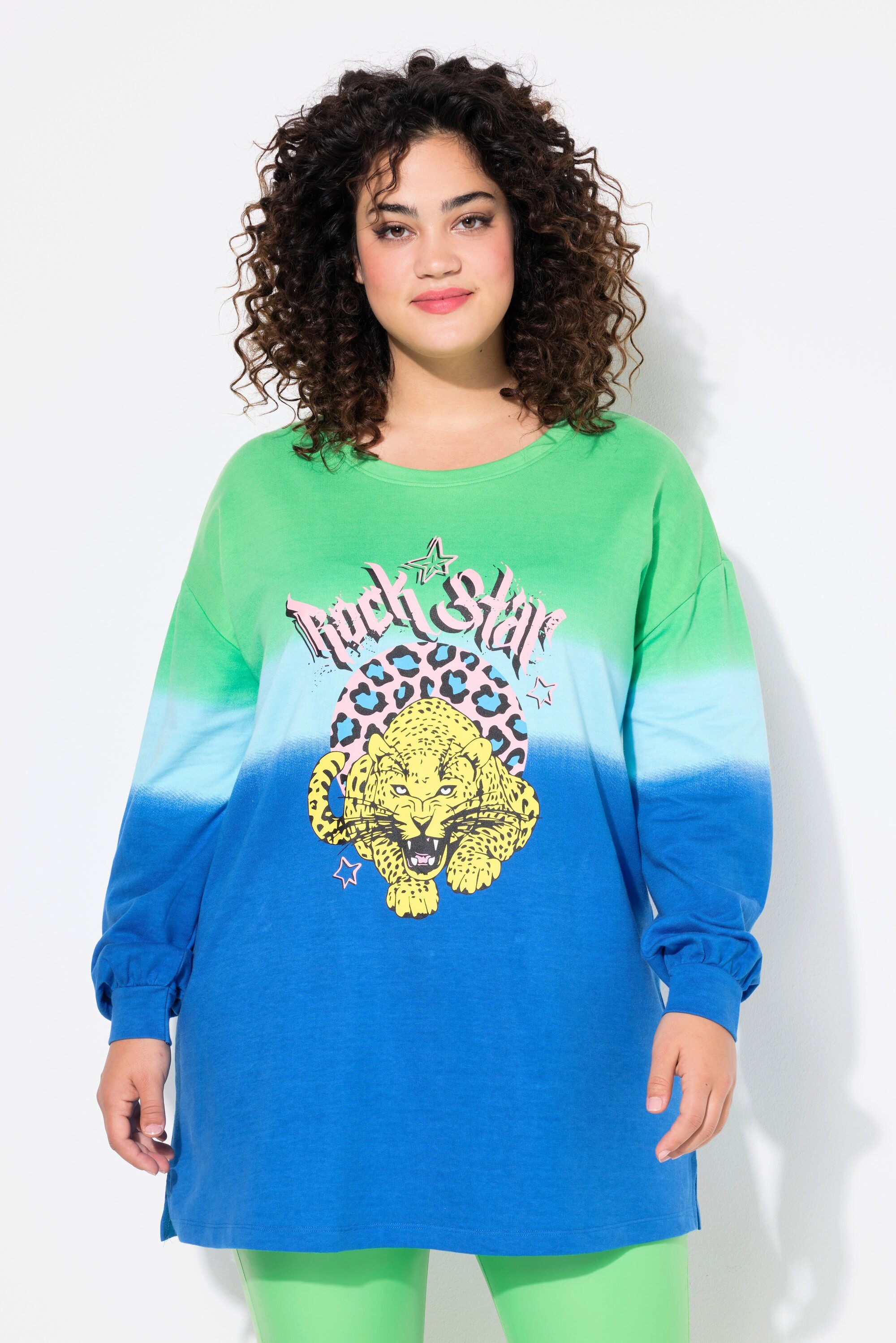 Angel of Style Sweatshirt Sweatshirt oversized Farbverlauf Tiger-Motiv