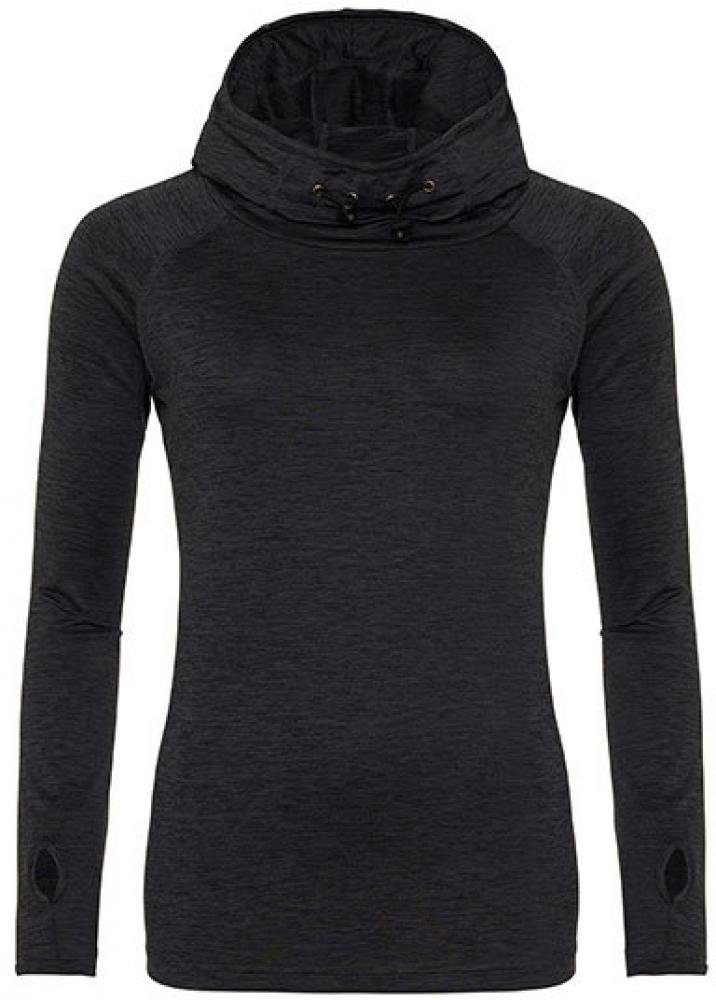 Just Cool Langarmshirt Damen Girlie Cool Cowl Neck Top