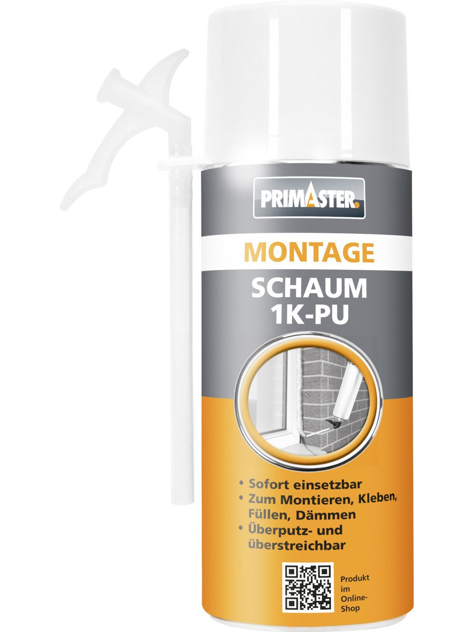 Primaster Bauschaumpistole Primaster Montageschaum 1K-PU 300 ml