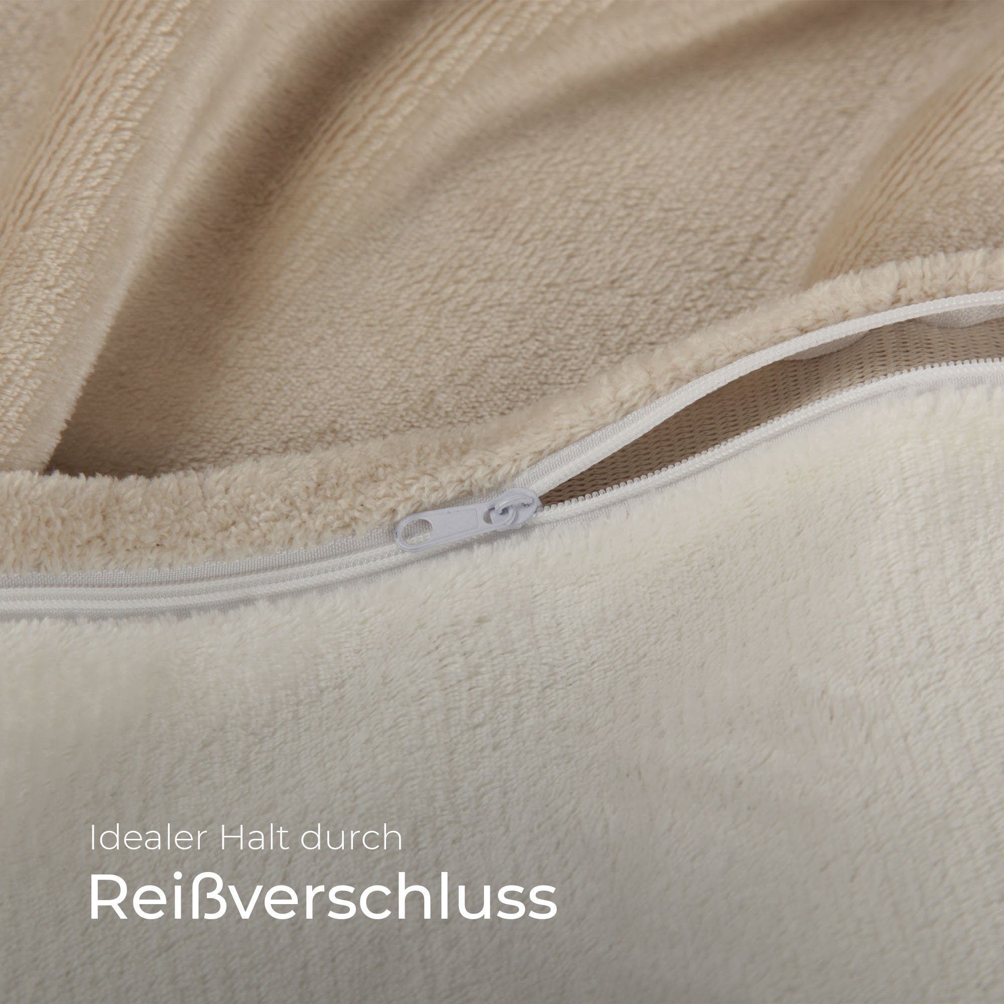 Bestlivings Wendebettwäsche Cashmere Touch, Mikrofaser, 2 teilig, bei 60°C waschbar, trocknergeeignet, Bett 135x200cm + Kissen 80x80cm