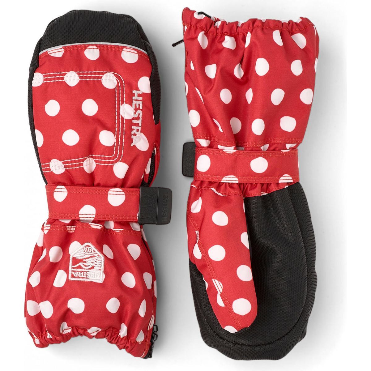 Hestra Skihandschuhe Baby Zip Long - Mitt Warmer Babyfäustling mit Reißverschluss, reflektierenden Details und