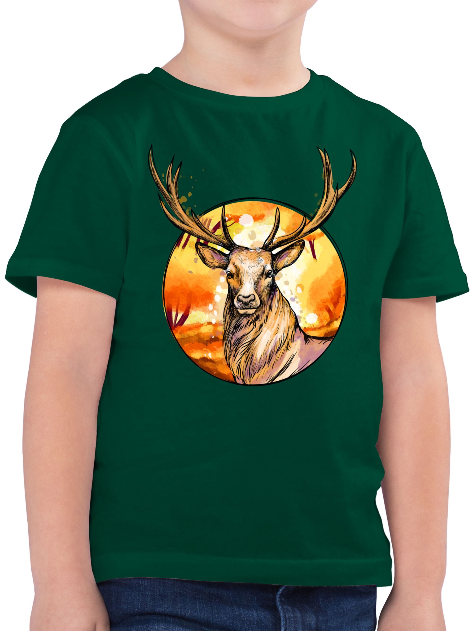 T-Shirt Hirsch mit Hintergrund