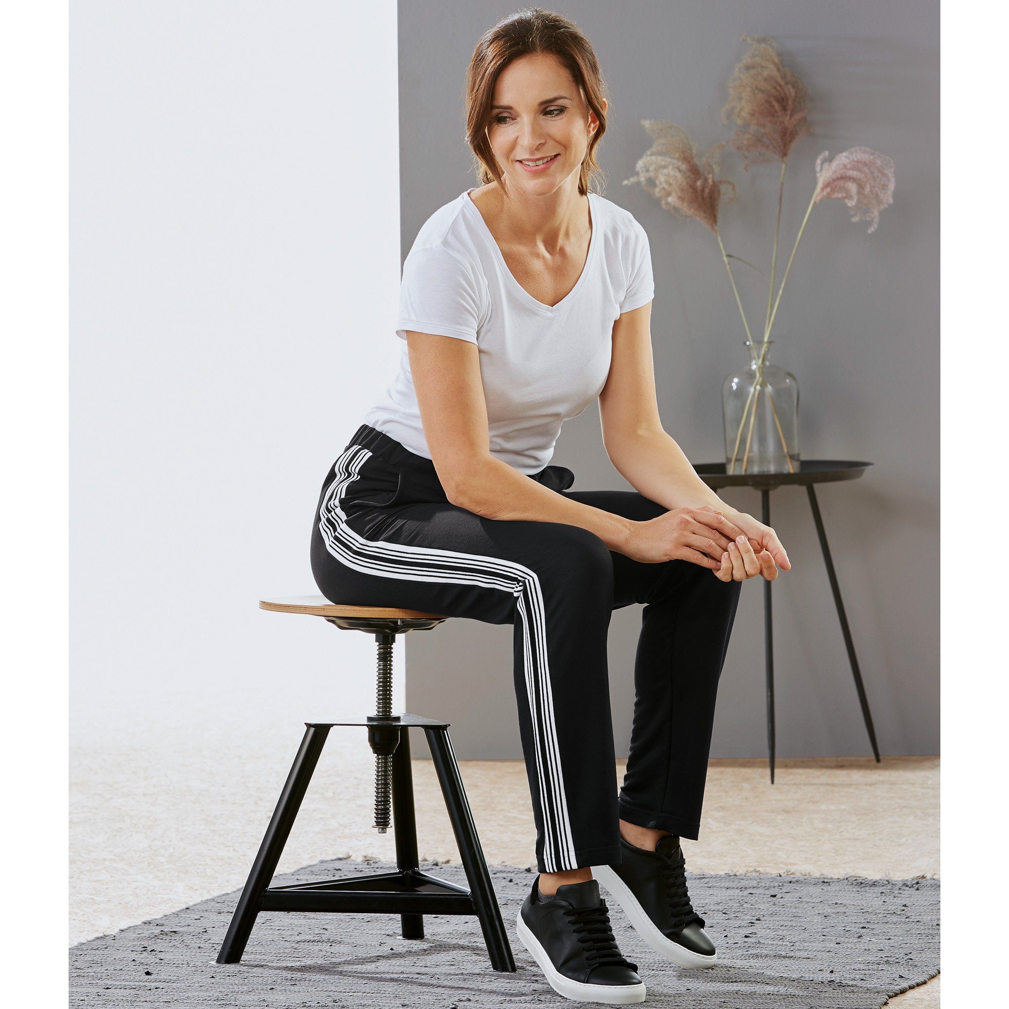 Erwin Müller Jogginghose Damen-Freizeithose, lang Uni