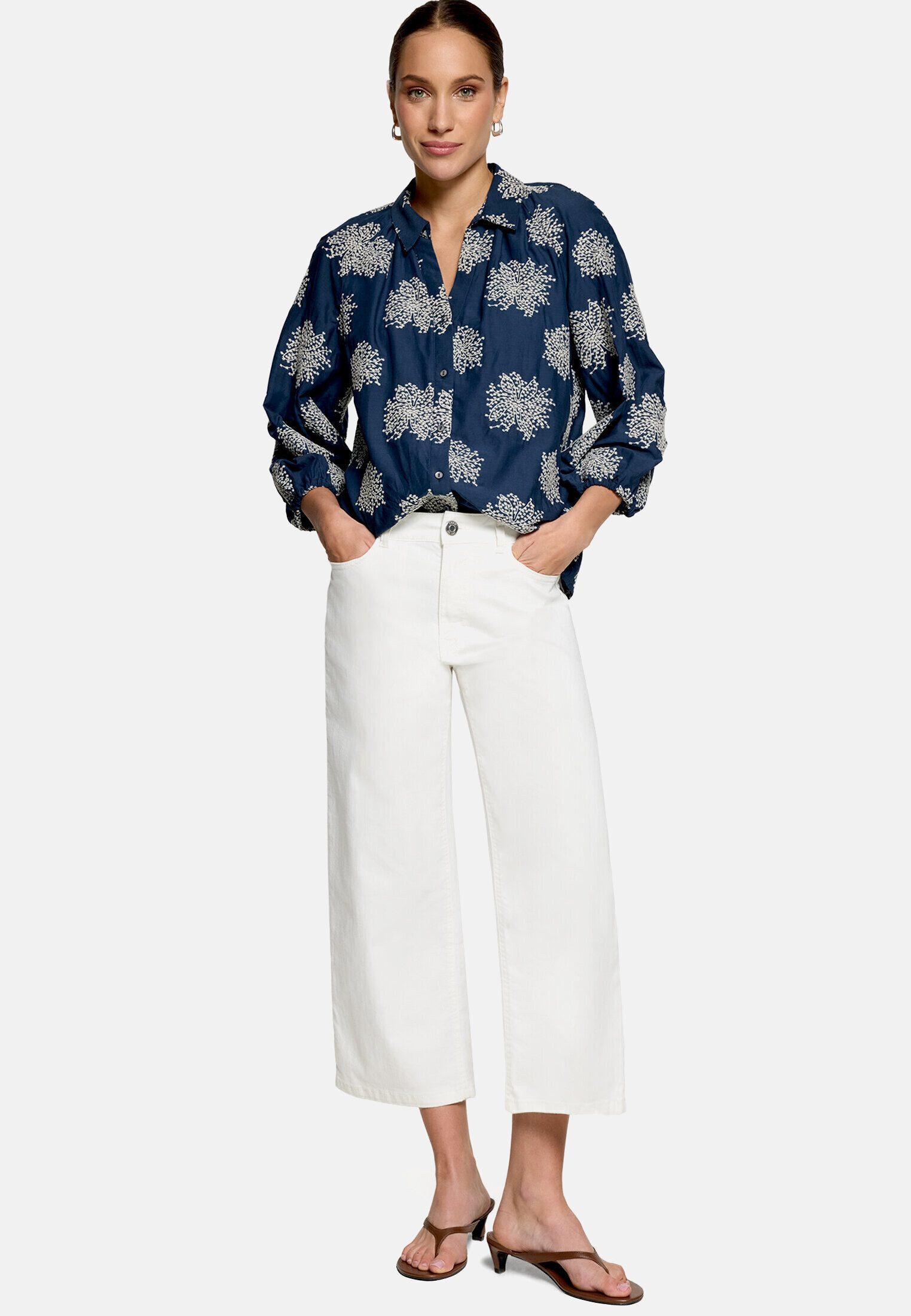 Zero Slim-fit-Jeans Damen mit weitem Bein.