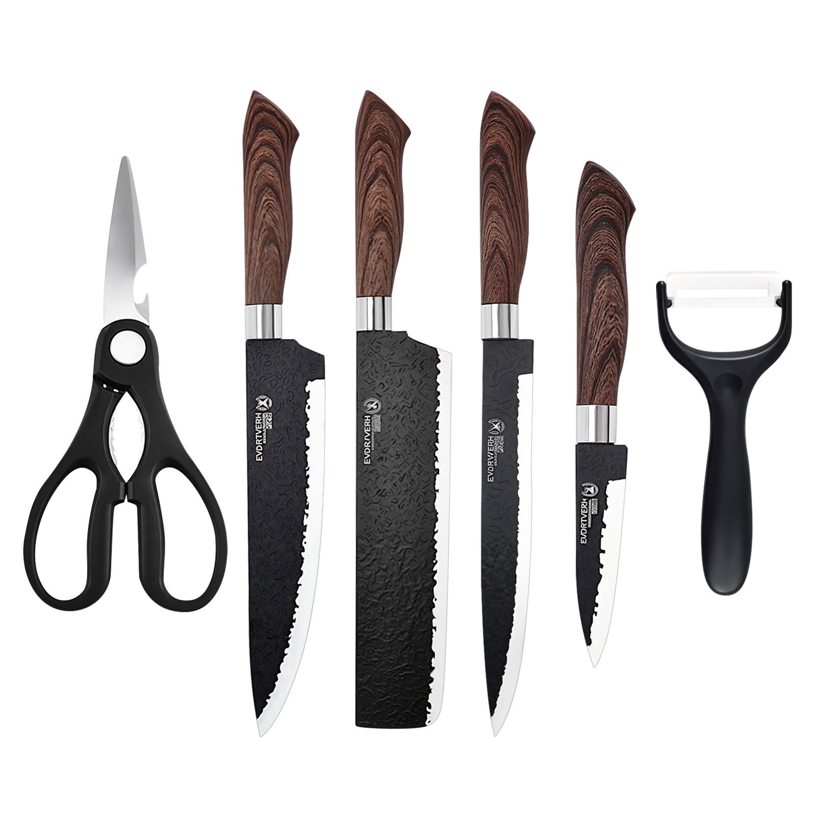 Fine Life Pro Ножи-Set (Set, 6-tlg), 3Cr13 Edelstahl, Küchenmesser Set mit Geschenkbox