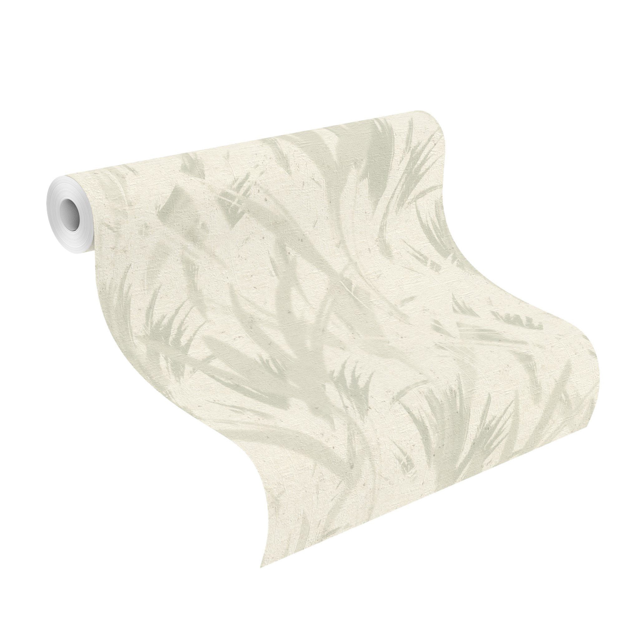 Rasch Vliestapete, strukturiert, Palmenblätter, (1 St), Betonoptik