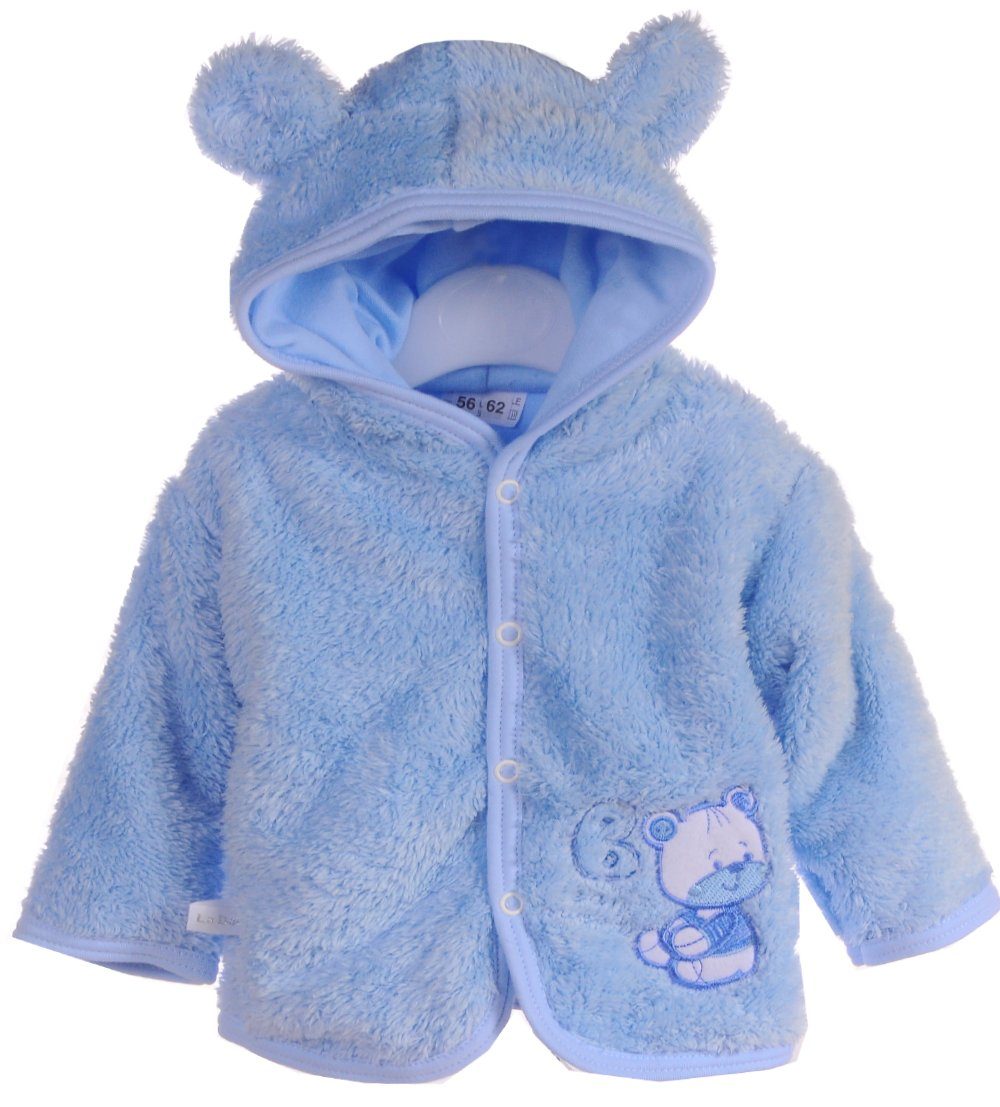 Druckknöpfen Baby Fleecejacke Bortini Babyjacke Kapuze 50 Jacke und 62 mit Jacke La 56 74, 68