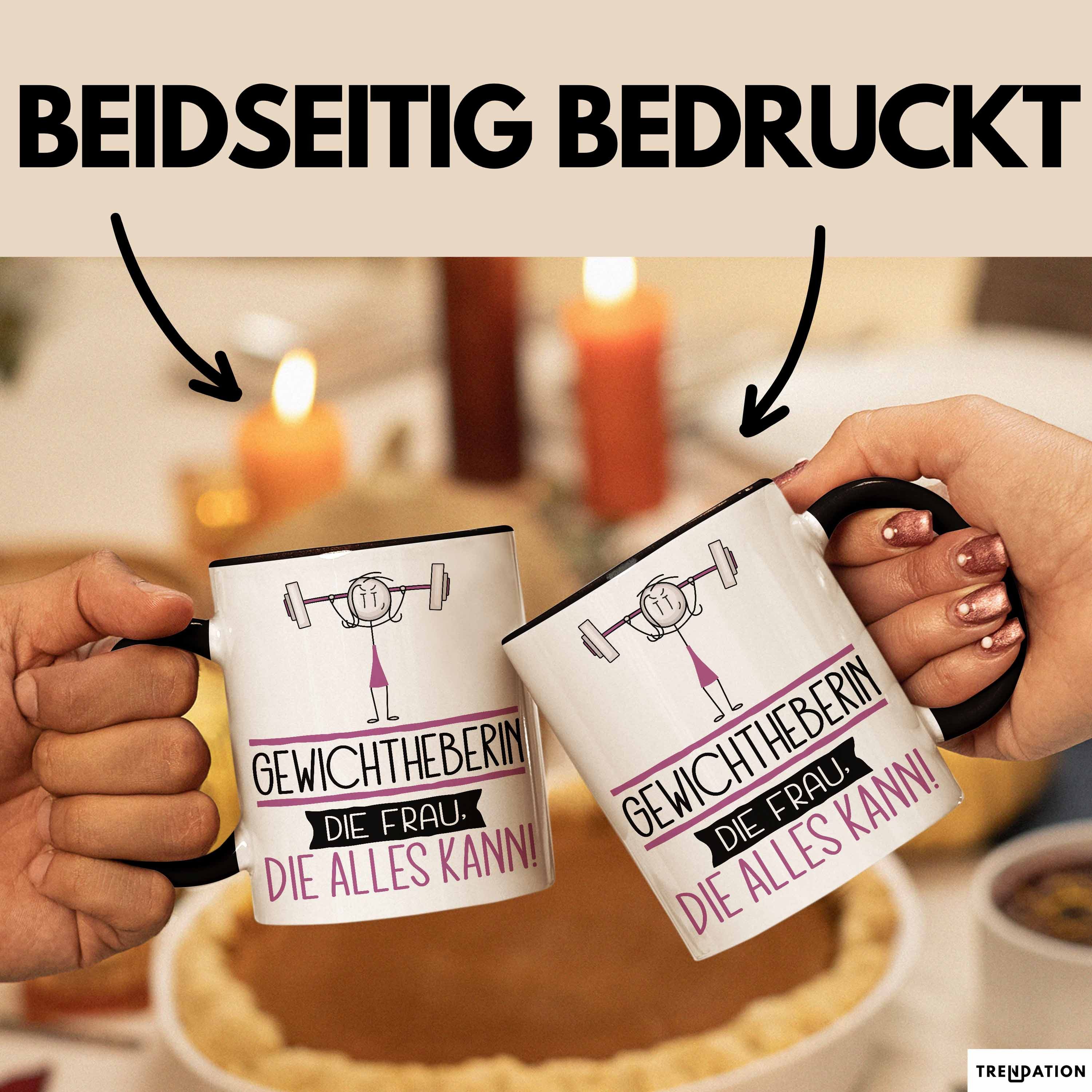Trendation Tasse Gewichtheberin Geschenk Tasse Becher Die Frau Die Allen Kann Geschen – Bild 2 von 5