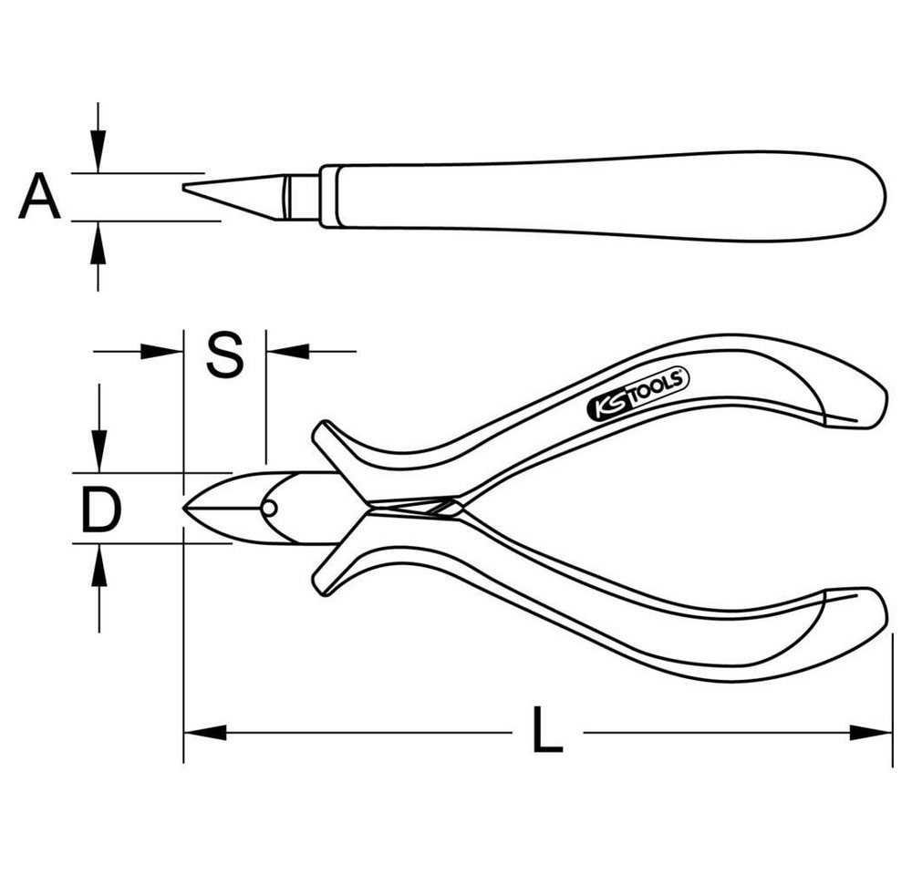 Thumbnail - KS Tools Seitenschneider Feinmechanik-Diagonal-Seitenschneider, 120mm