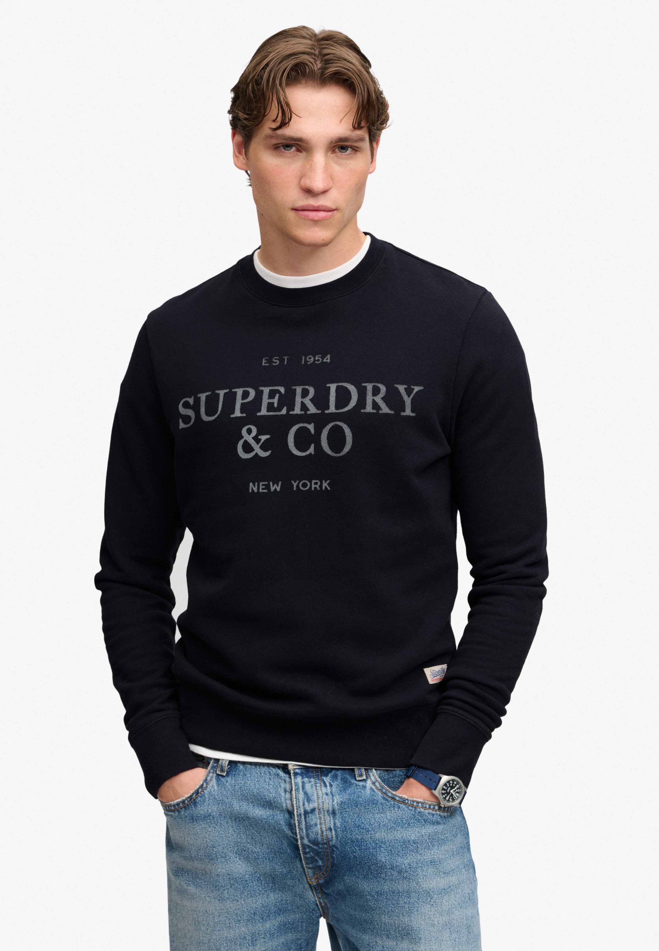 Superdry Sweatshirt 1954 COMPANY RELAXED SWEAT Baumwollmischung, relaxed fit