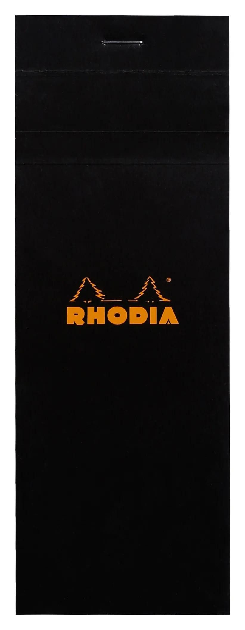 Rhodia Notizheft 10x Gehefteter Notizblock No.8 7,4x21cm 80 Bl kariert Schwarz 82009C, Rhodia, Blöcke, Hefte und Notizbücher