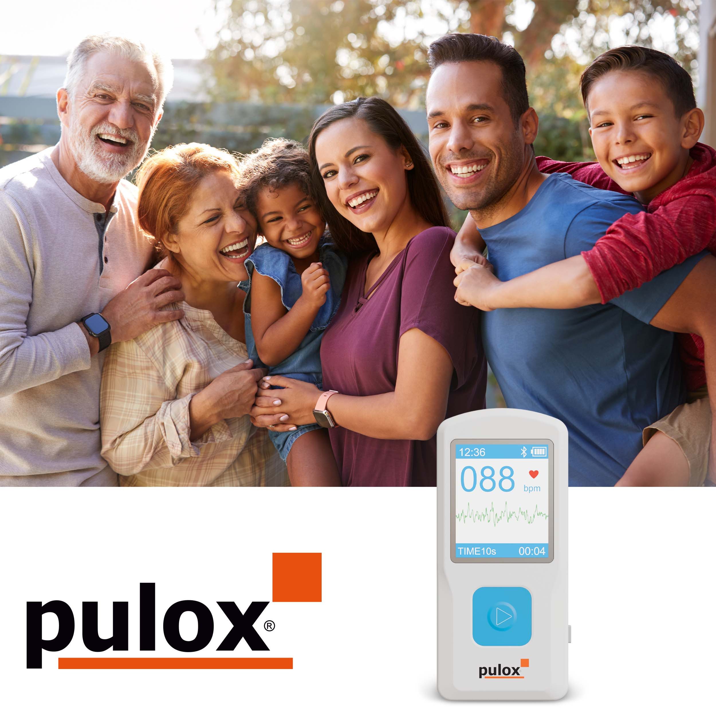 pulox EKG-Gerät PM10 - Mobiles Einkanal EKG mit USB und PC Software