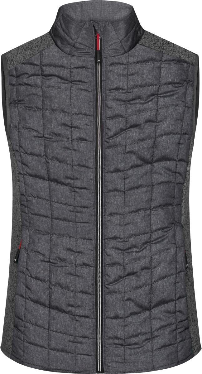 Steppweste James & Nicholson JN 739 Damen Hybrid Strickfleece Gilet