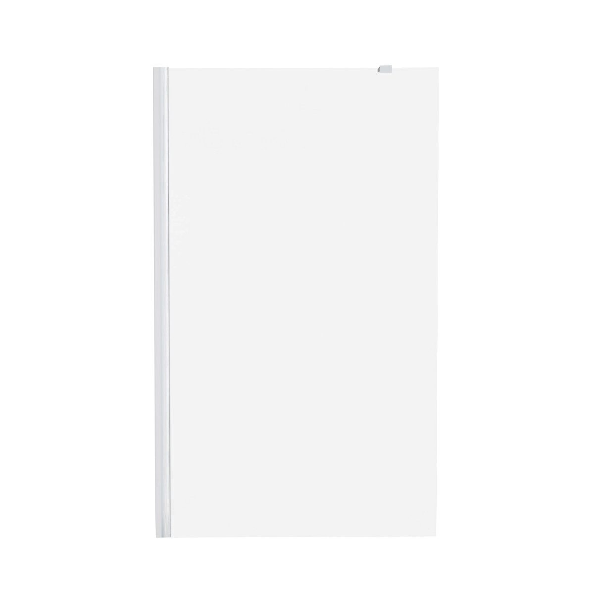 Aloni Walk-in-Dusche Glas, 8mm ESG mit Anti-Kalk-Beschichtung, begehbare Duschabtrennung, Sicherheitsglas, Duschwand mit Klarglas, teilgerahmtes Chrom Profil – 50x200 cm