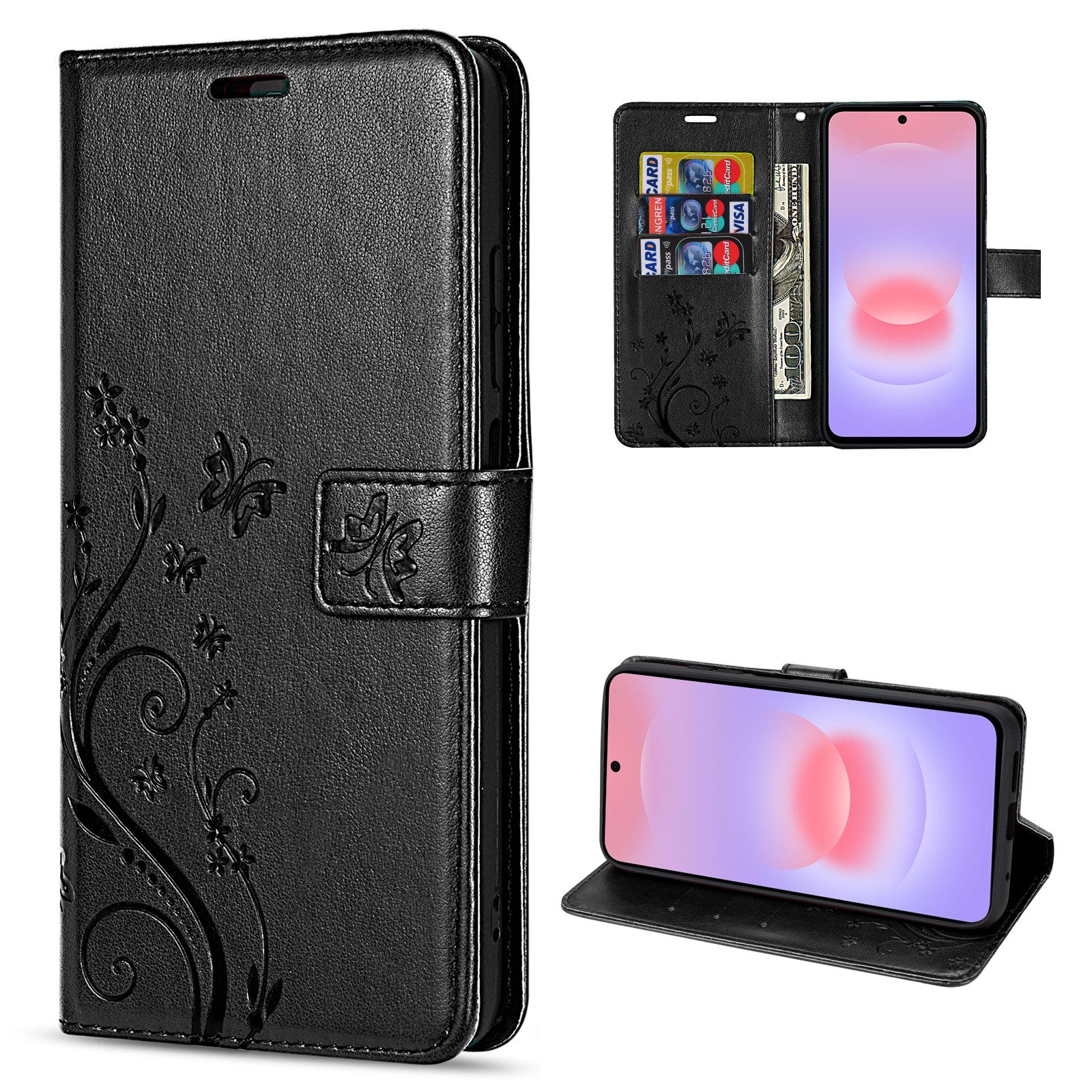 betterfon Handyhülle für Samsung Galaxy A37 / A36 Klapphülle mit Kartenfächern, Bookstyle-Hülle mit Magnetverschluss, Smartstand & Kunstleder