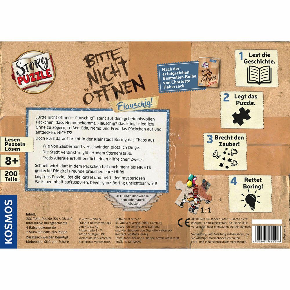 Kosmos Puzzle Bitte nicht öffnen, 200 Puzzleteile