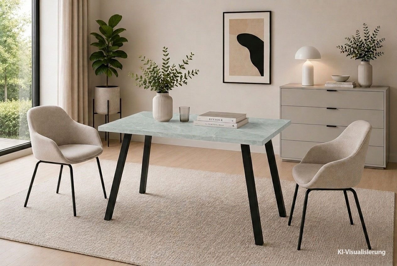 Mäusbacher Bistrotisch Big Bistro Metall, Eckige Platte, BHT 120x75x70 cm