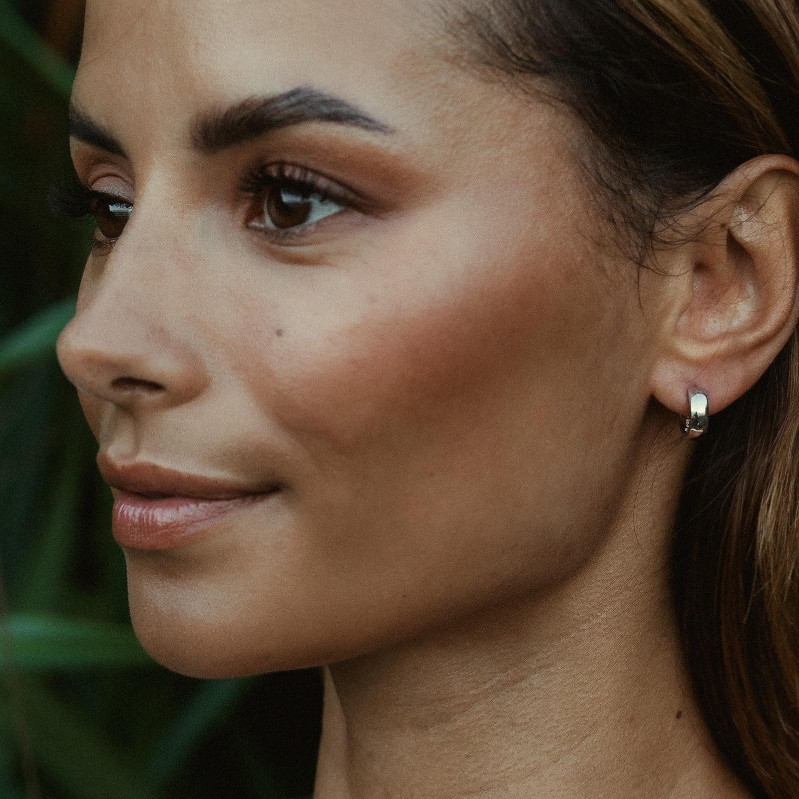 Amoonic Klappcreolen Klassische Creolen Silber 925 Ohrringe Klappcreolen Geschenk Damen (inkl. Schmucketui), Creolen in Silber, Gold oder Rosegold vergoldet Geschenk Freundin