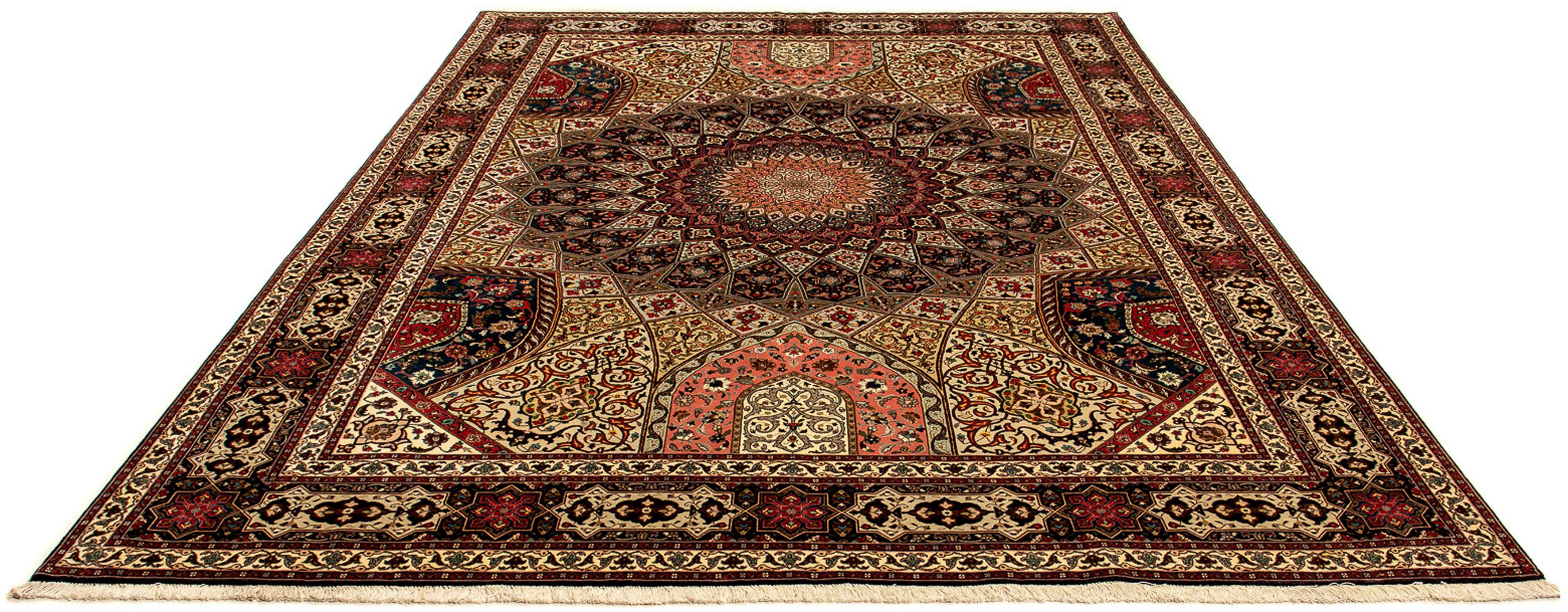 Orientteppich Perser - Täbriz - Royal - 360 x 260 cm - mehrfarbig, morgenland, rechteckig, Höhe: 7 mm, Wohnzimmer, Handgeknüpft, Einzelstück mit Zertifikat