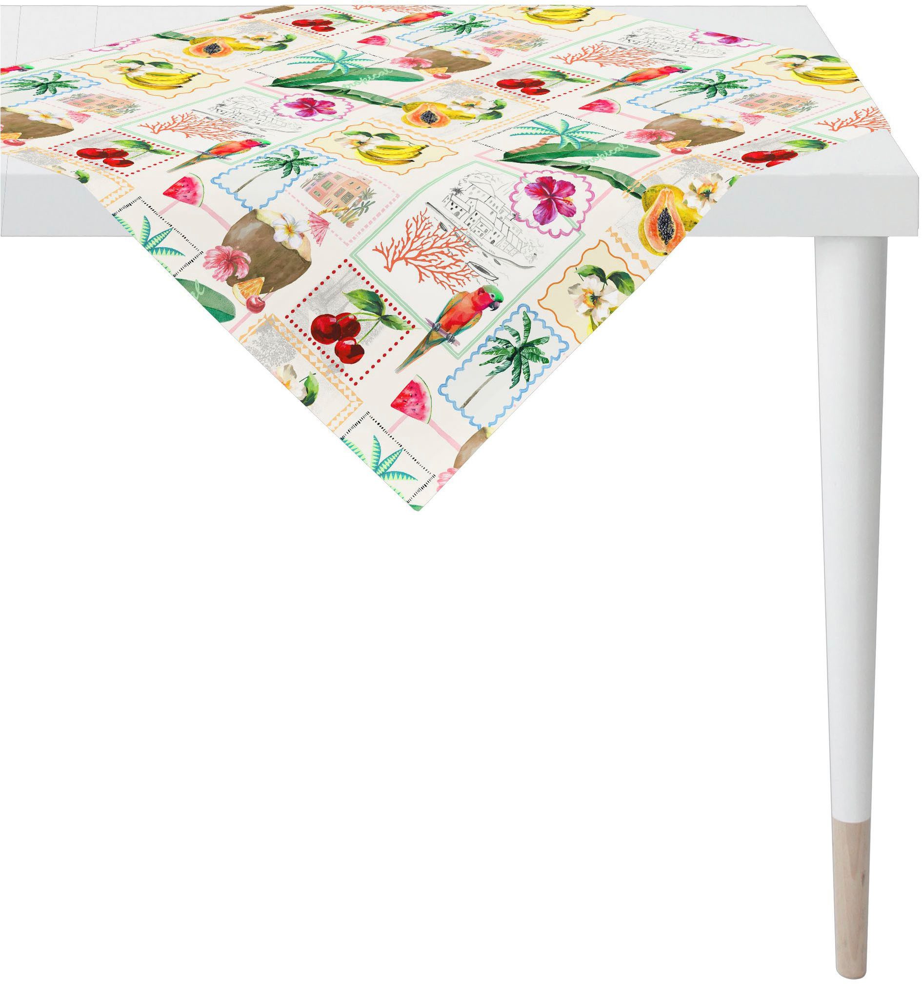 APELT Tischdecke 3814 (1-tlg), exotisches Patchdesign