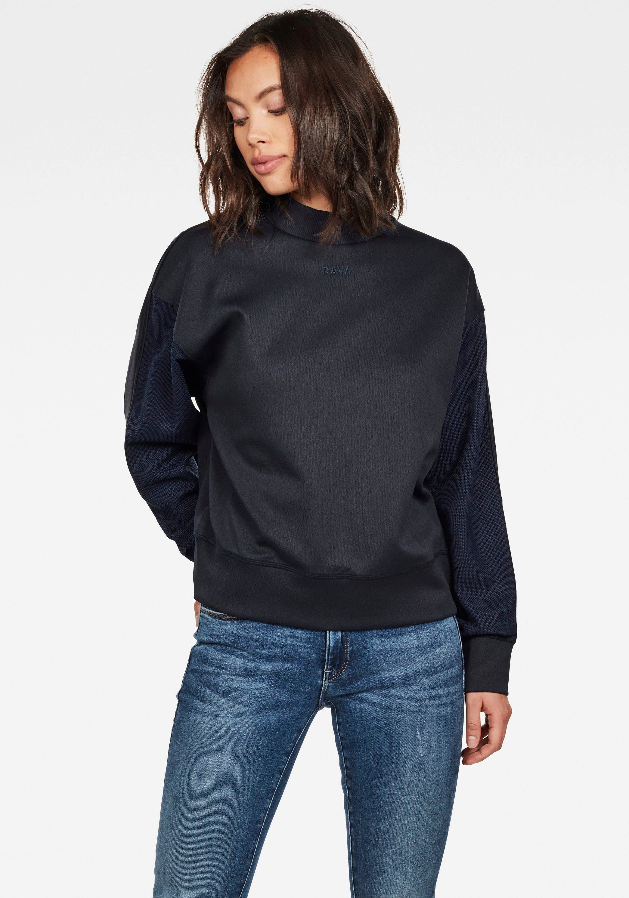 G-Star RAW Sweater »Pleat Loose Collar Sweater« Damen Sweatie mit  kontrastfarbenen Details online kaufen | OTTO