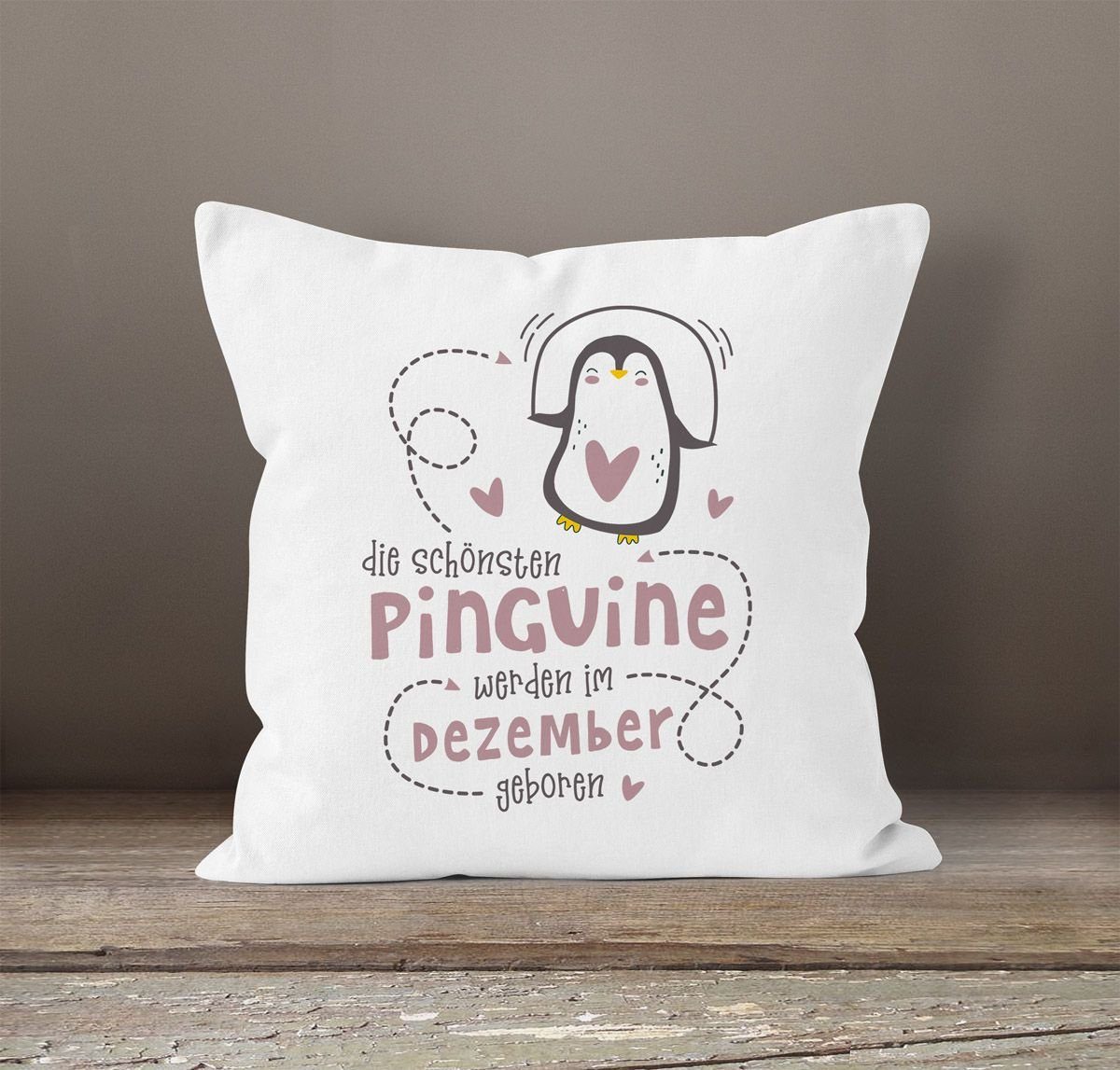 SpecialMe Dekokissen Kissen-Bezug Die Schönsten Pinguine günstig online kaufen