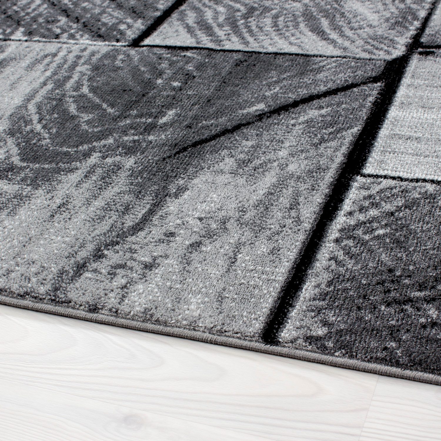 Carpettex Kurzflor-Bettumrandung 3D-Holzdesign, Höhe 12 mm, günstig online kaufen