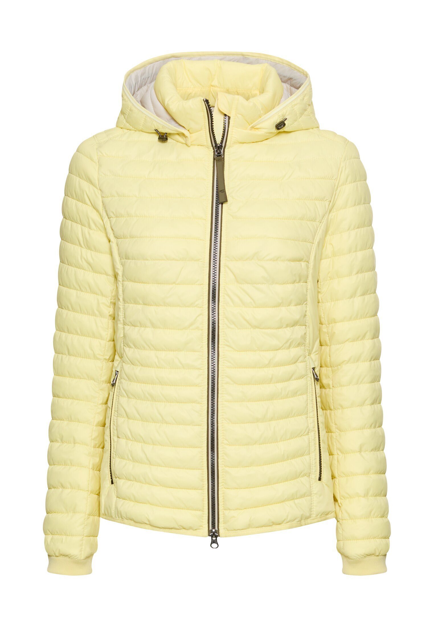 Steppjacke mit abnehmbarer Kapuze Langarm