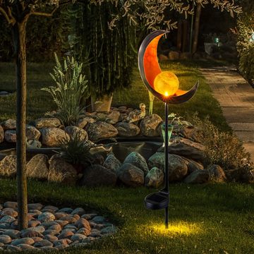 etc-shop LED Solarleuchte, LED-Leuchtmittel fest verbaut, 3er Set LED Solar Leuchten Außen Garten Veranda