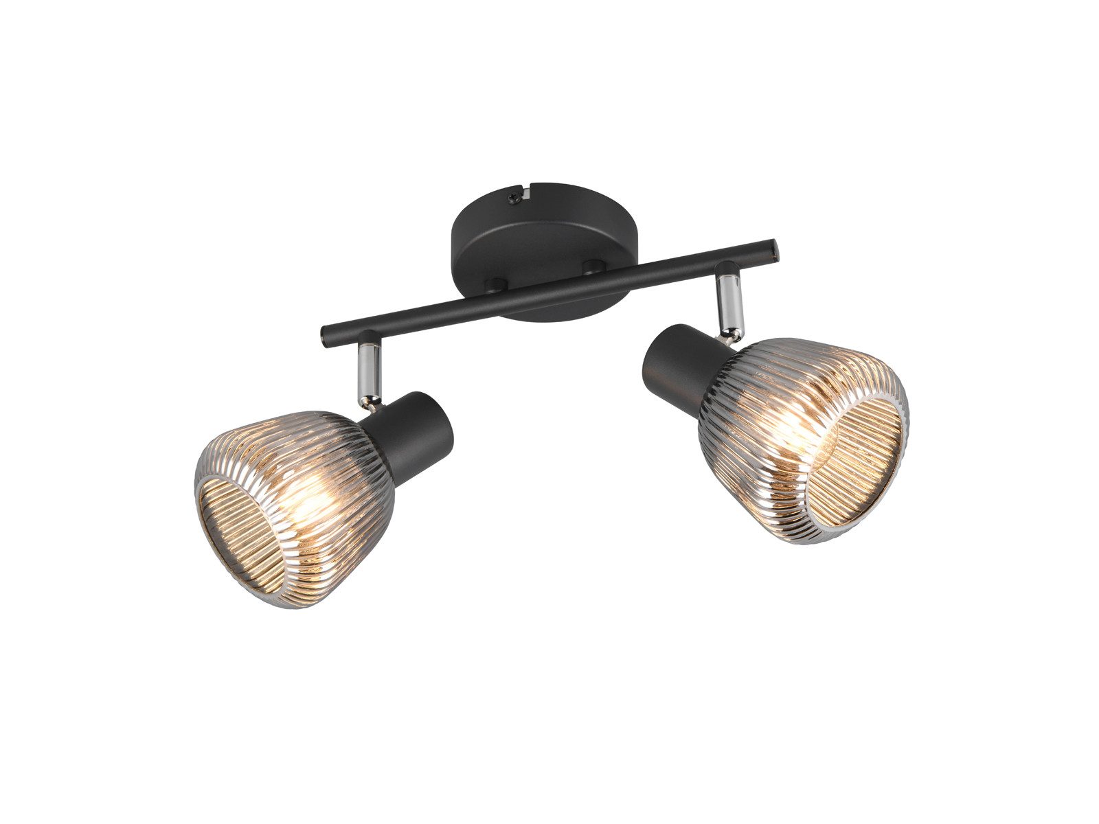 TRIO Leuchten LED Deckenstrahler, Dimmfunktion, LED wechselbar, warmweiß, Licht-strahler Decke Spot-s Lampenschirme Glas Treppenhaus, B: 29cm