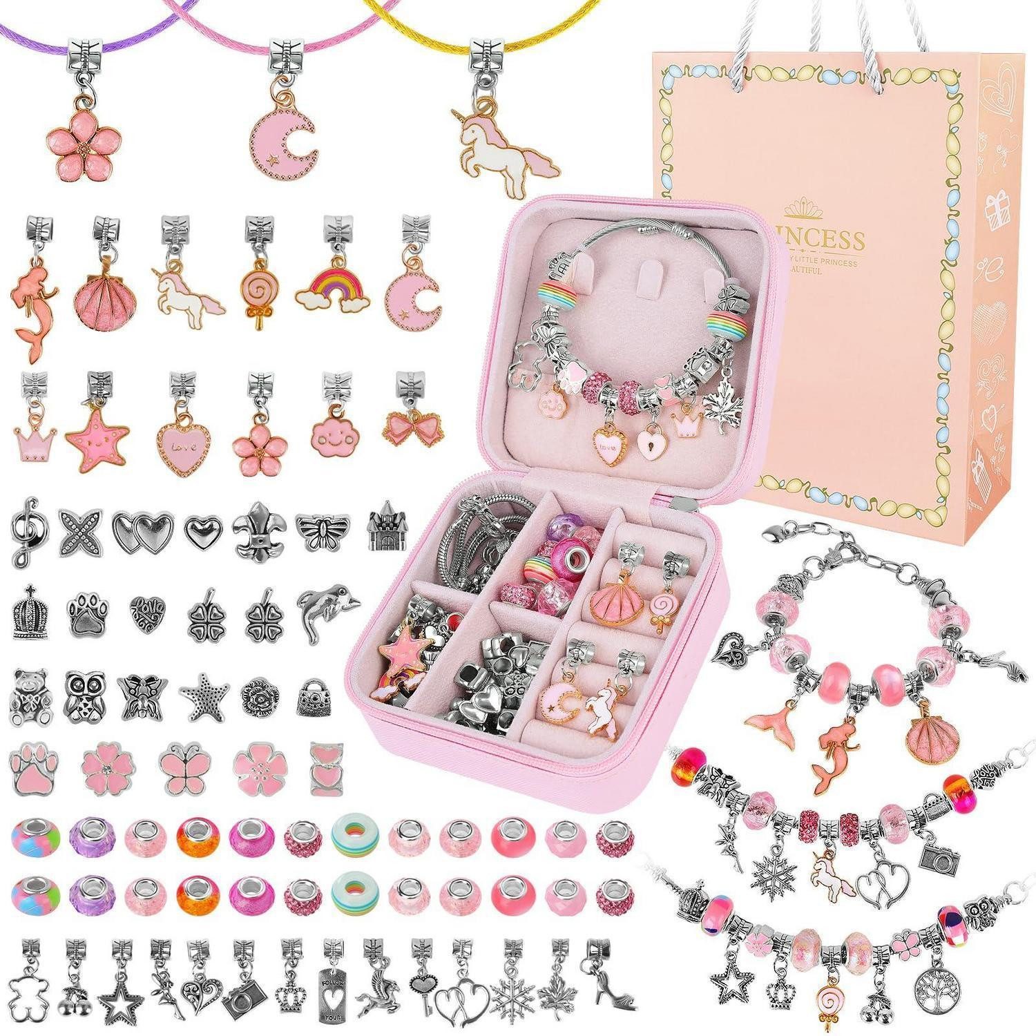 LuxusKollektion Ketten und Armband Set Bastelset Armband & Kette Mädchen Glitzer DIY