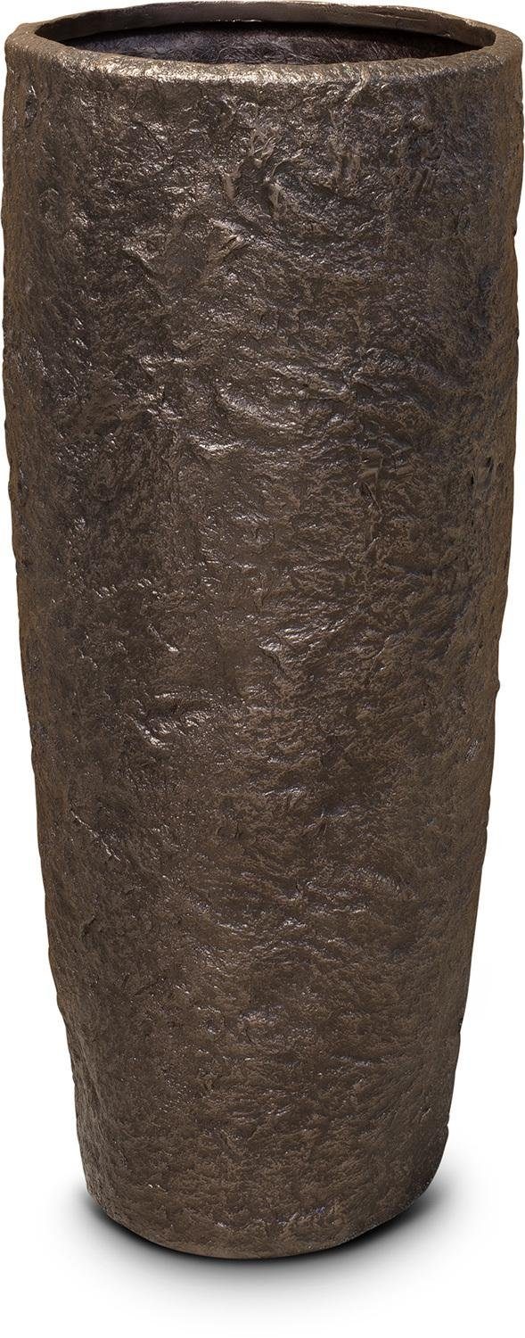 fleur ami Pflanzkübel Rocky Bodenvase, Ø 35 cm, Höhe 79 cm, bronze