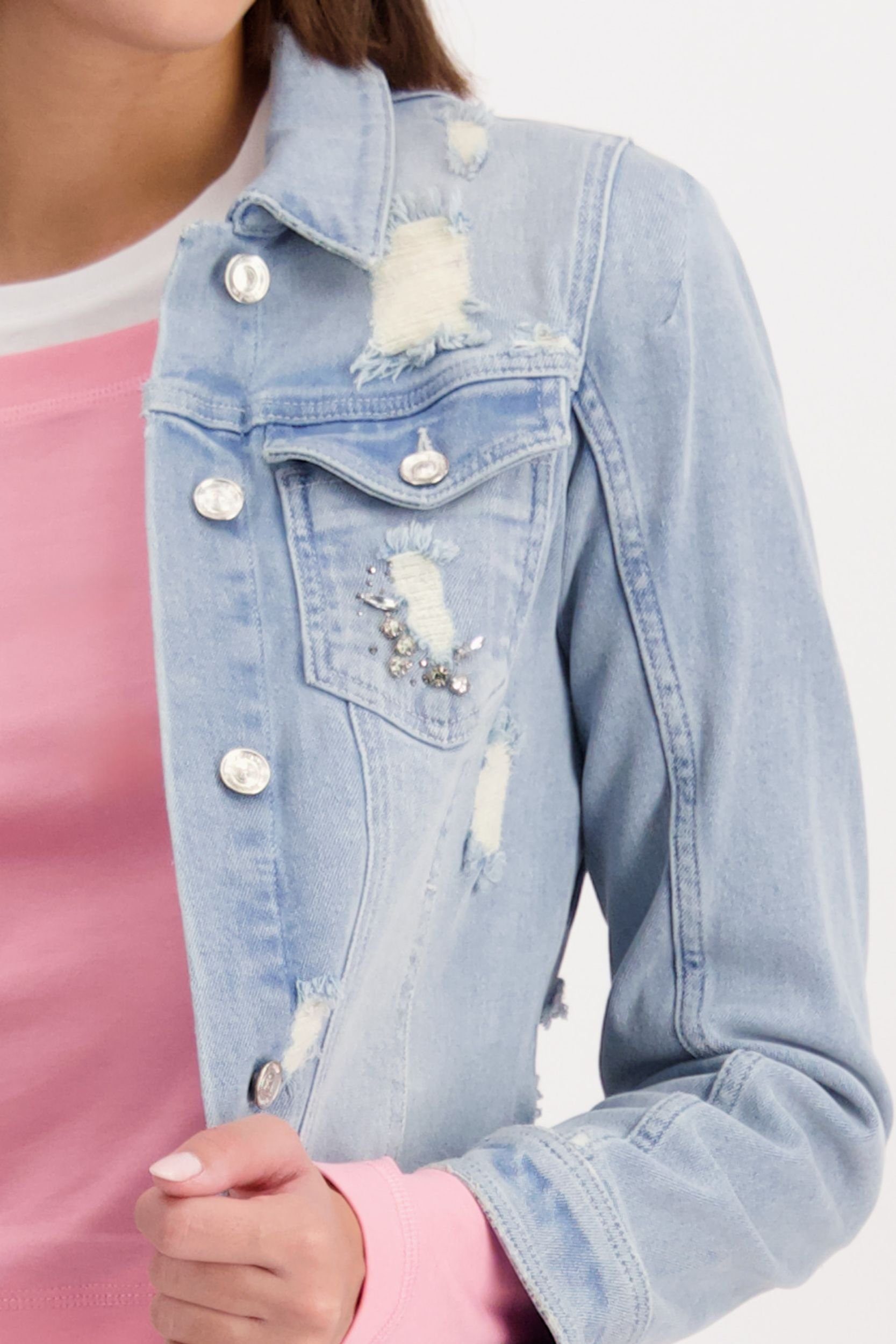 アズ Monari Jeans Jacke Monari Jeansjacke Blau Monari Jeansjacke Jacke