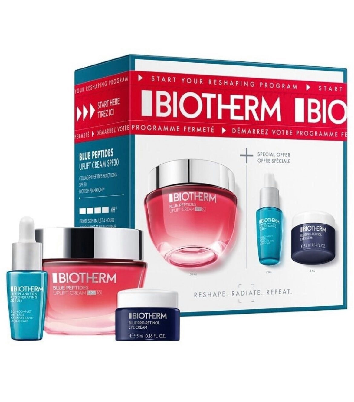 BIOTHERM Уход за лицом-Set Biotherm Blue Peptides Uplift SPF 30 Routine Set (3pcs), 3-tlg.