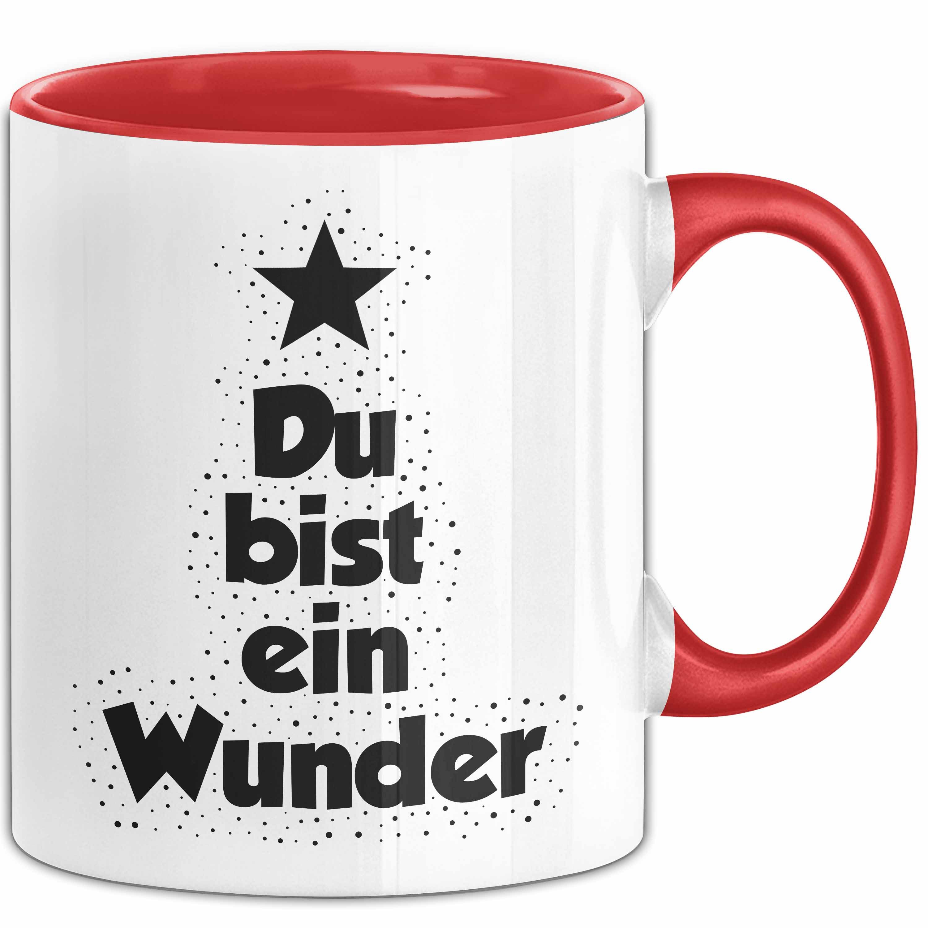 Trendation Tasse Du bist ein Wunder Tasse mit Spruch Geschenk Freundin, Keramik