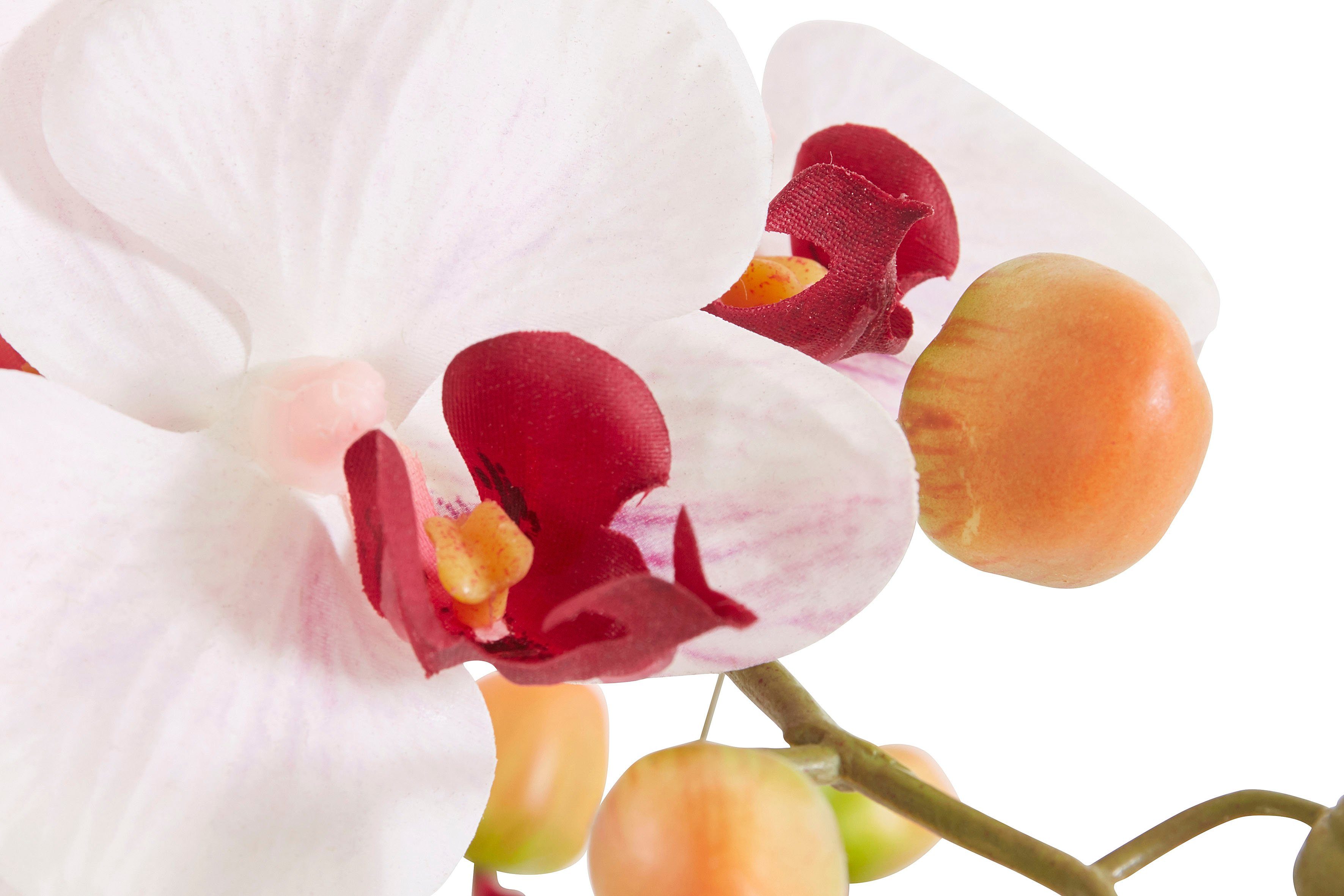 Kunstorchidee Ernestine Orchidee, rosa 42 Kunstpflanze, im DELAVITA, Topf Höhe cm